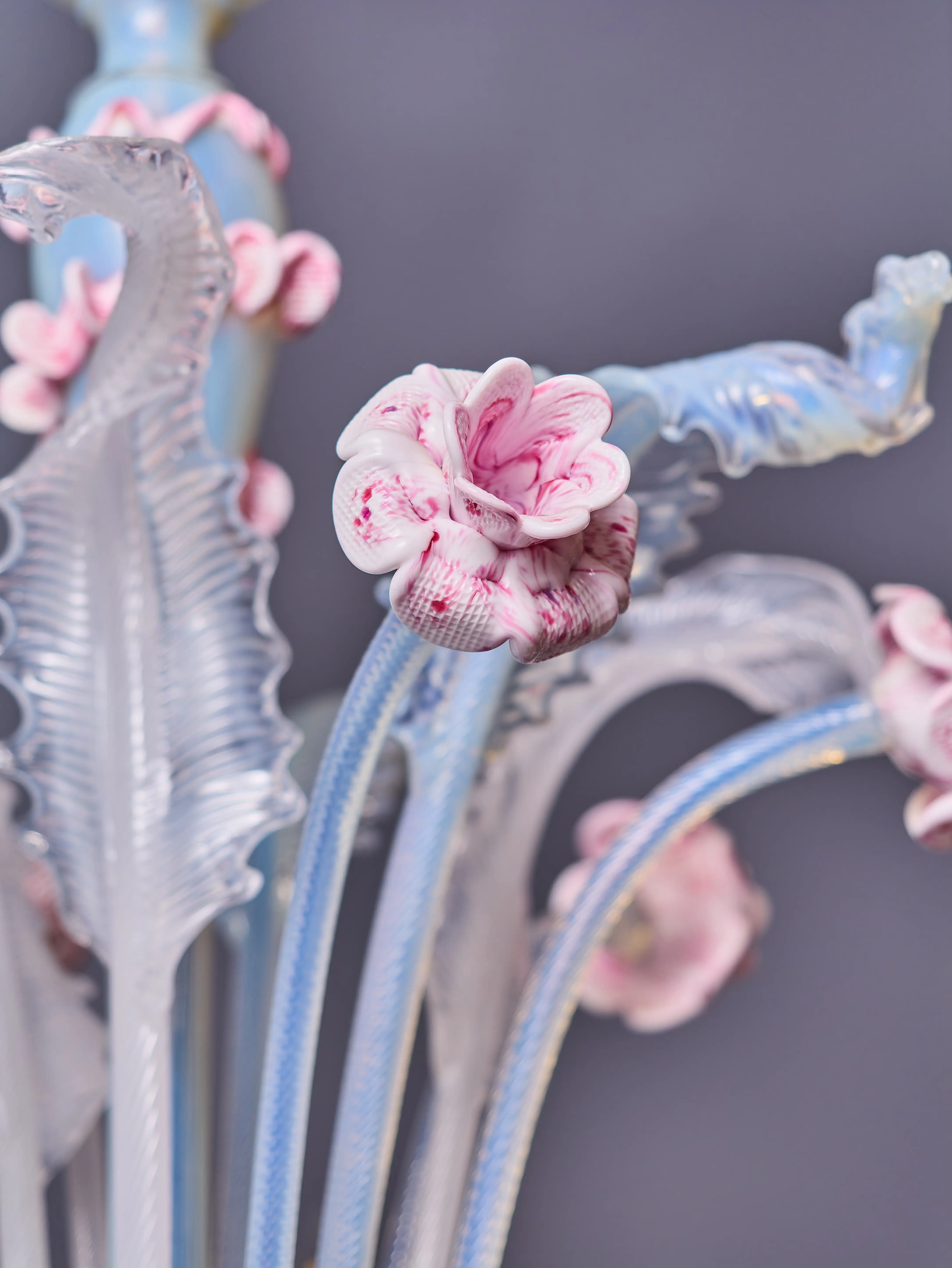 Šestiramenný benátský lustr Murano