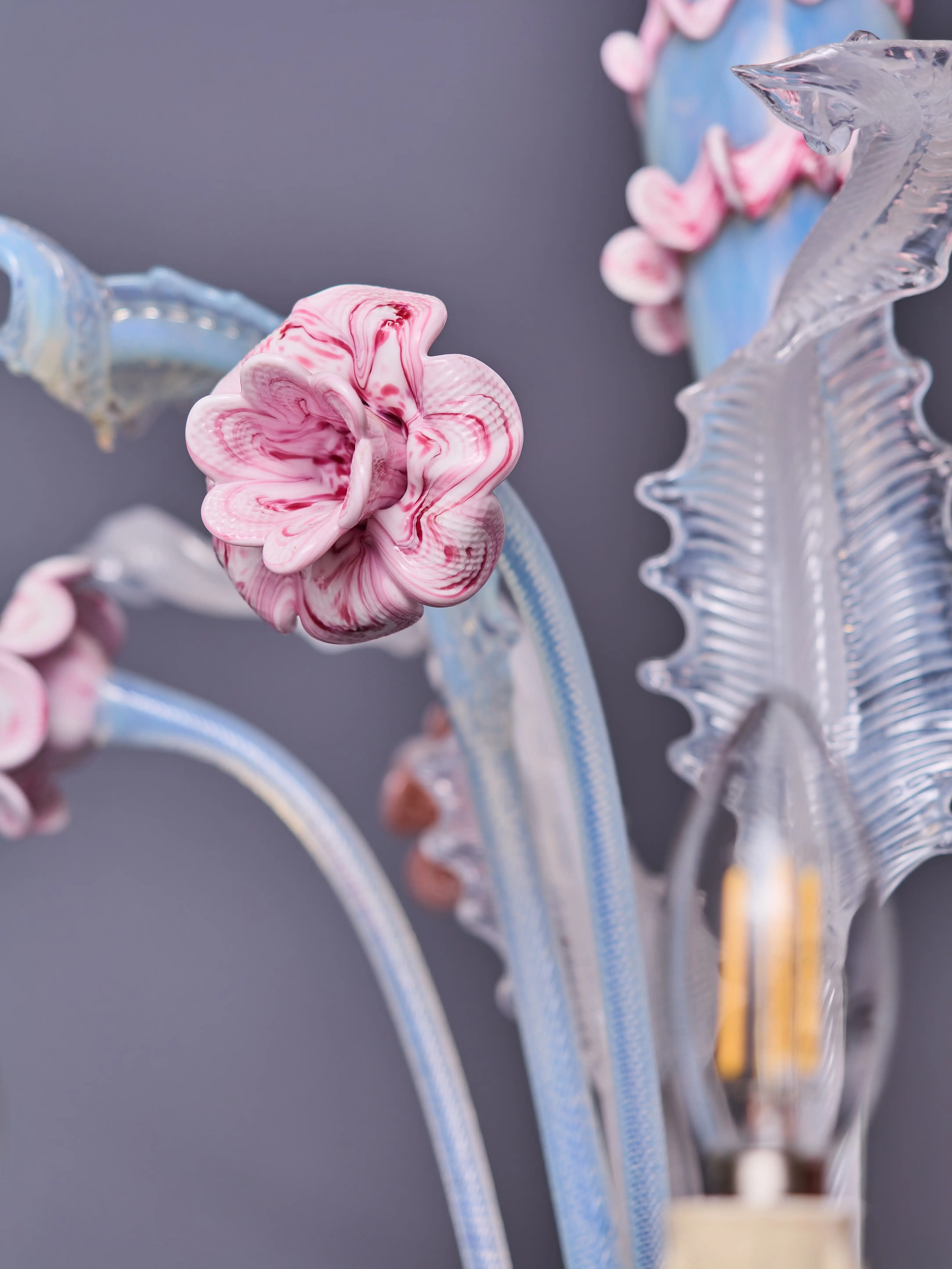 Šestiramenný benátský lustr Murano