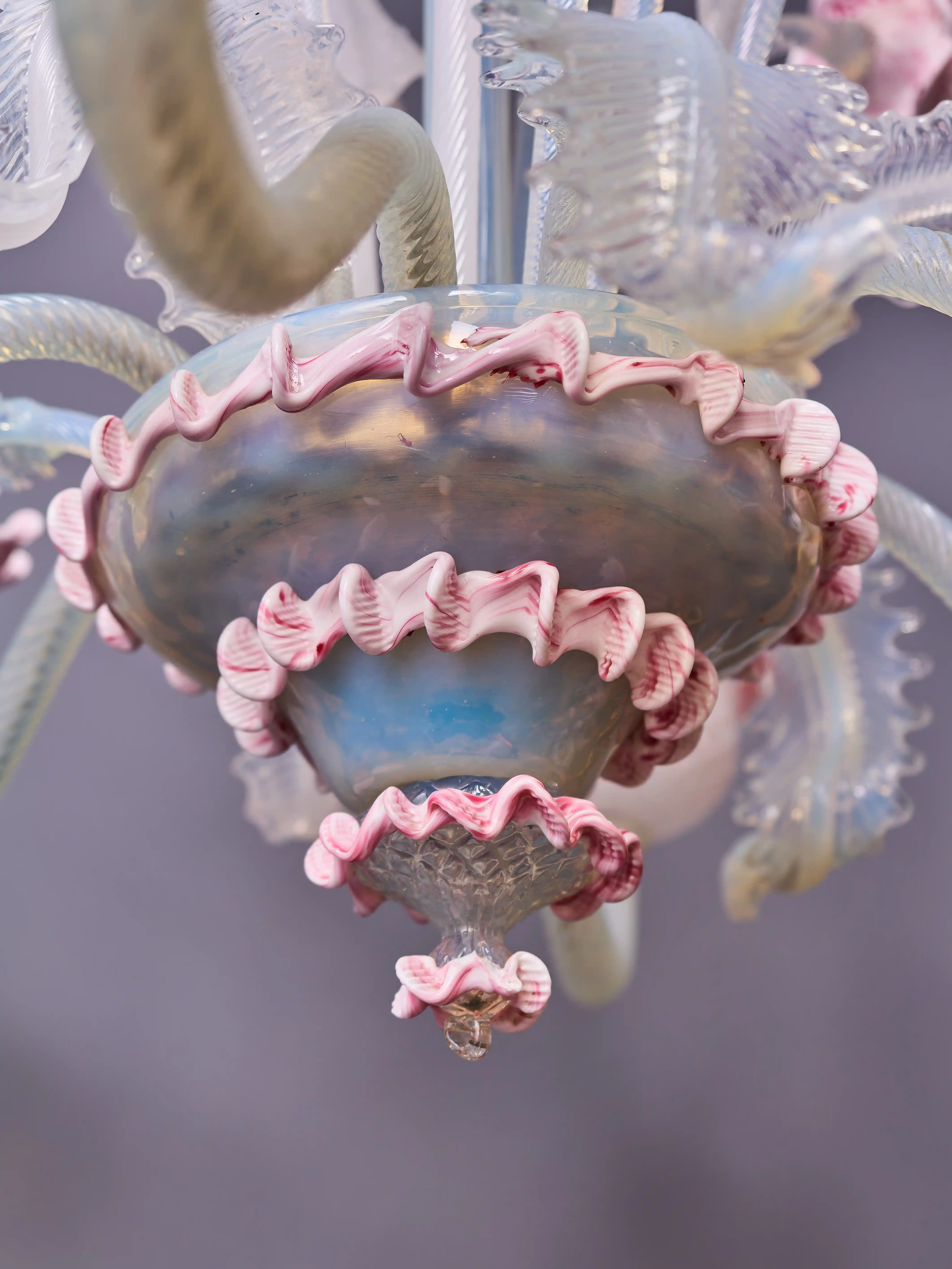 Šestiramenný benátský lustr Murano