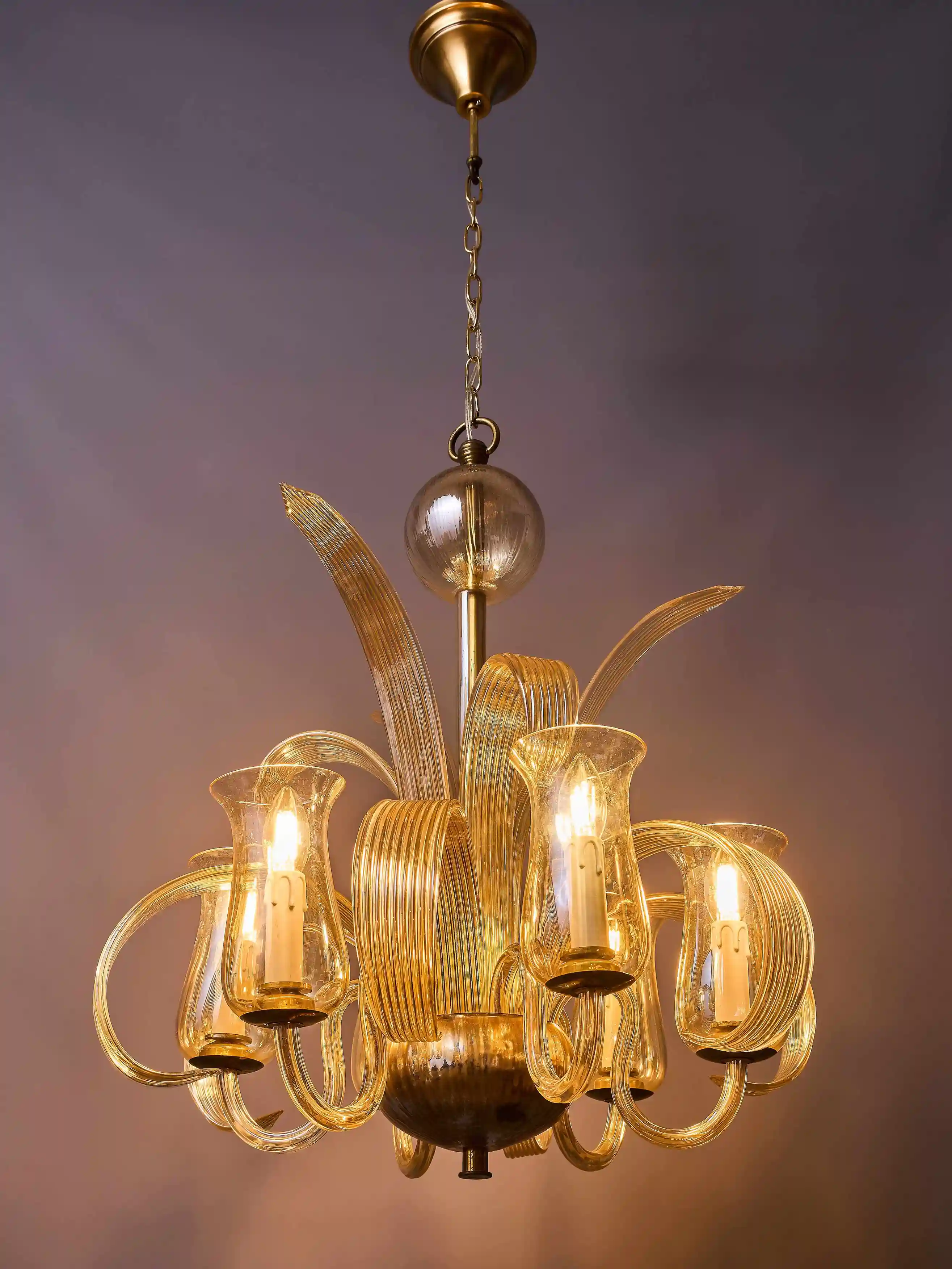 Luxusní skleněný lustr „Vltava“ – Preciosa, vintage design
