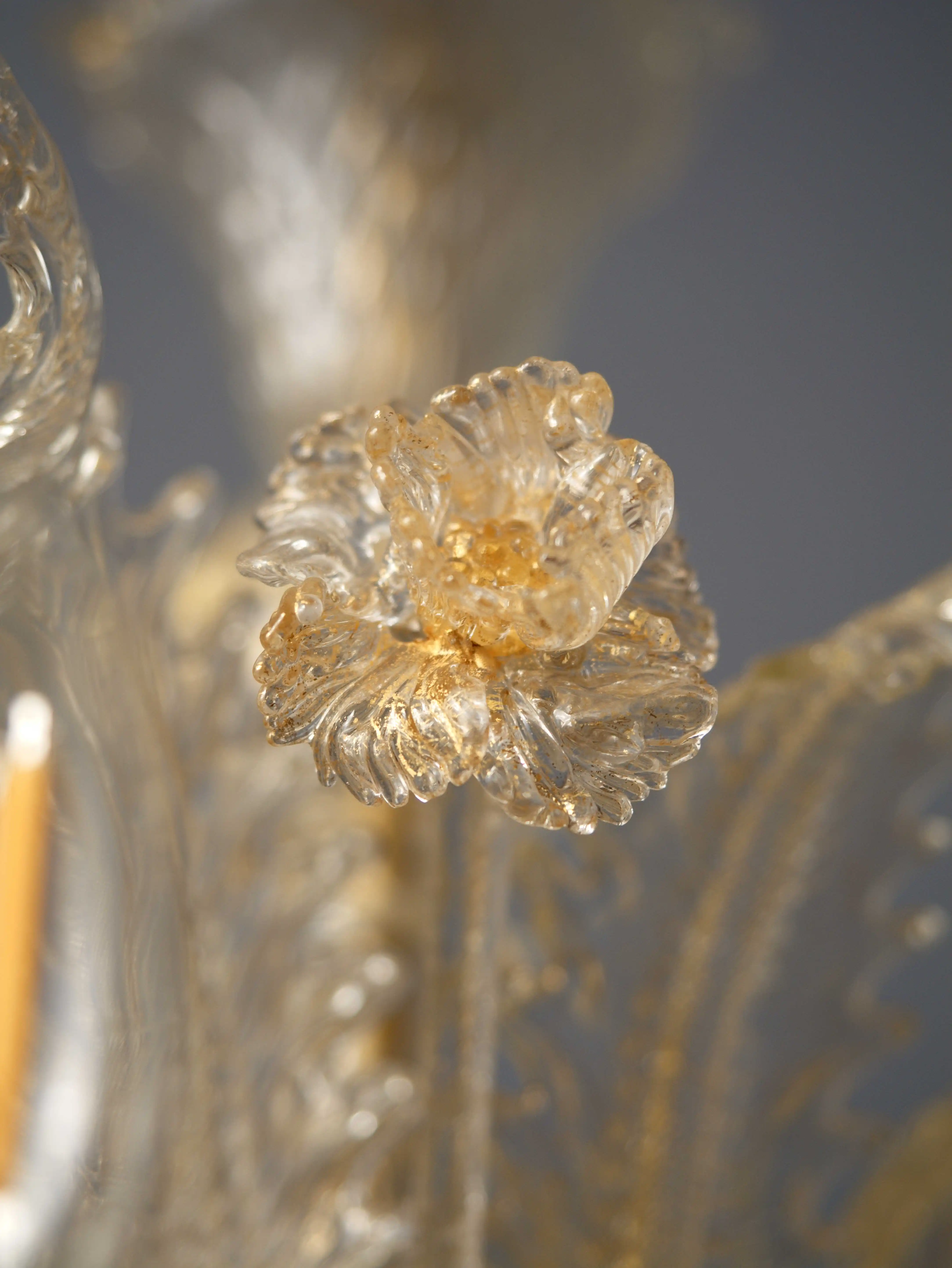 Malý šestiramenný benátský lustr - výška 58 cm