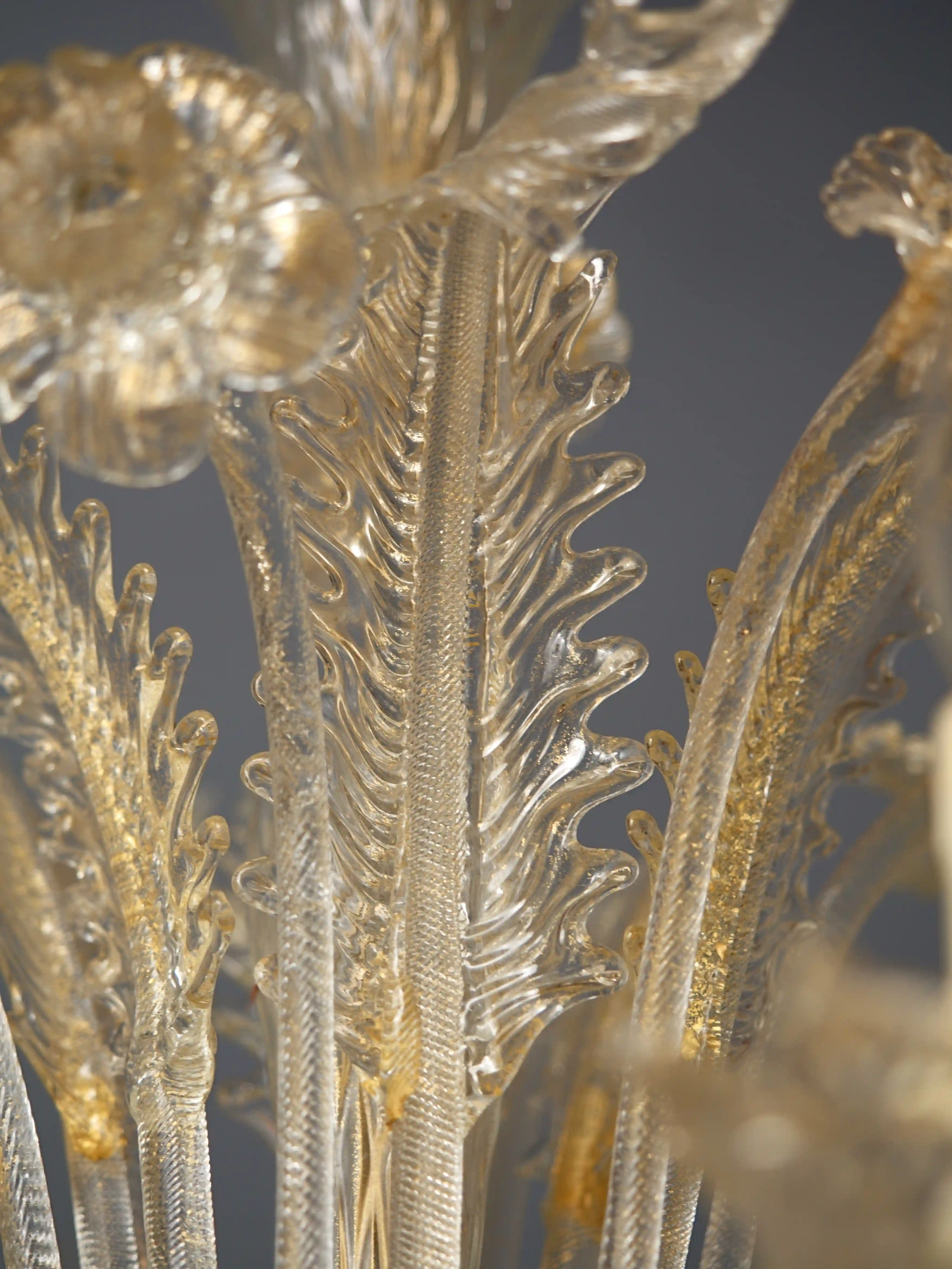 Malý šestiramenný benátský lustr - výška 58 cm