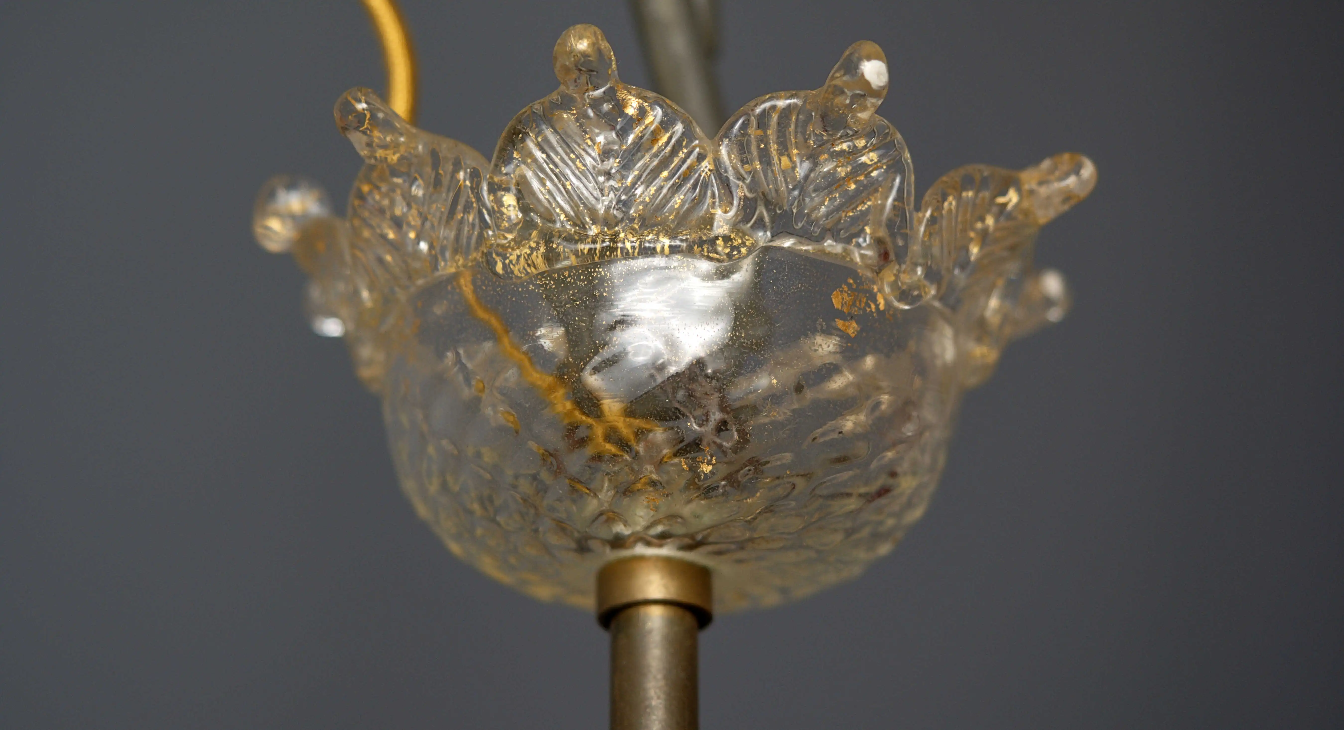 Malý šestiramenný benátský lustr - výška 58 cm