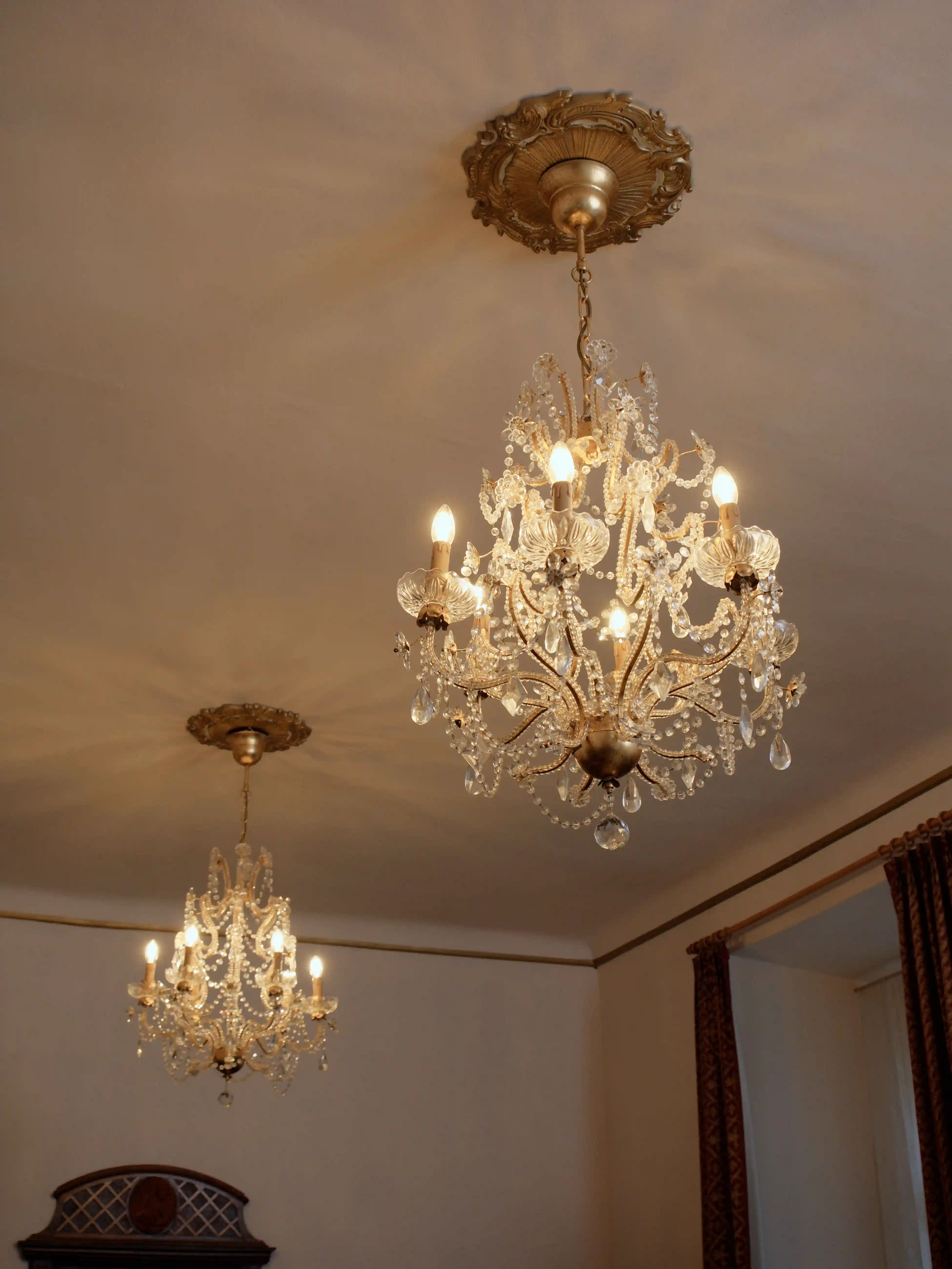 Luxusní italský křišťálový lustr Mechini Firenze 3 kusy