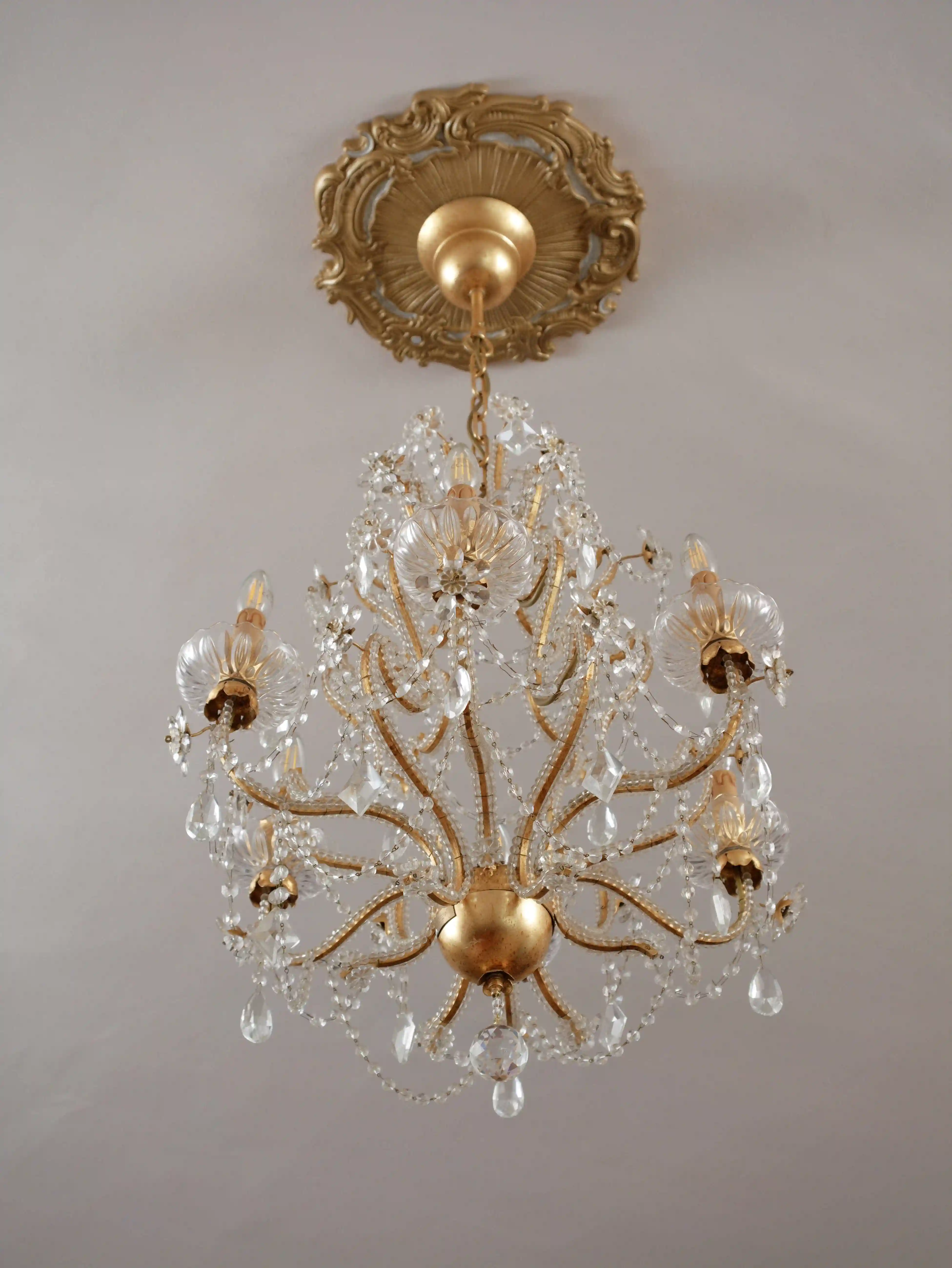 Luxusní italský křišťálový lustr Mechini Firenze 3 kusy