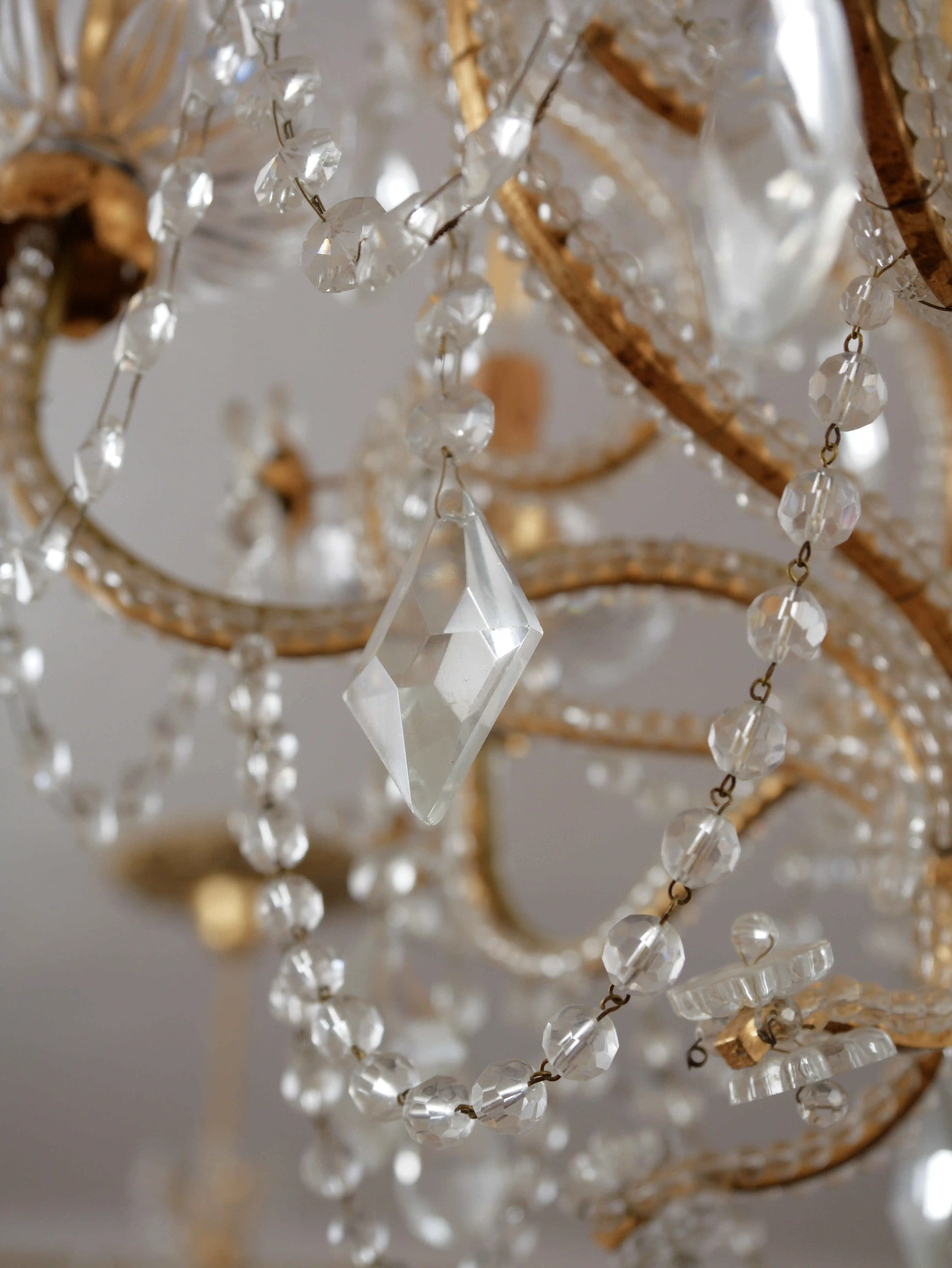 Luxusní italský křišťálový lustr Mechini Firenze 3 kusy