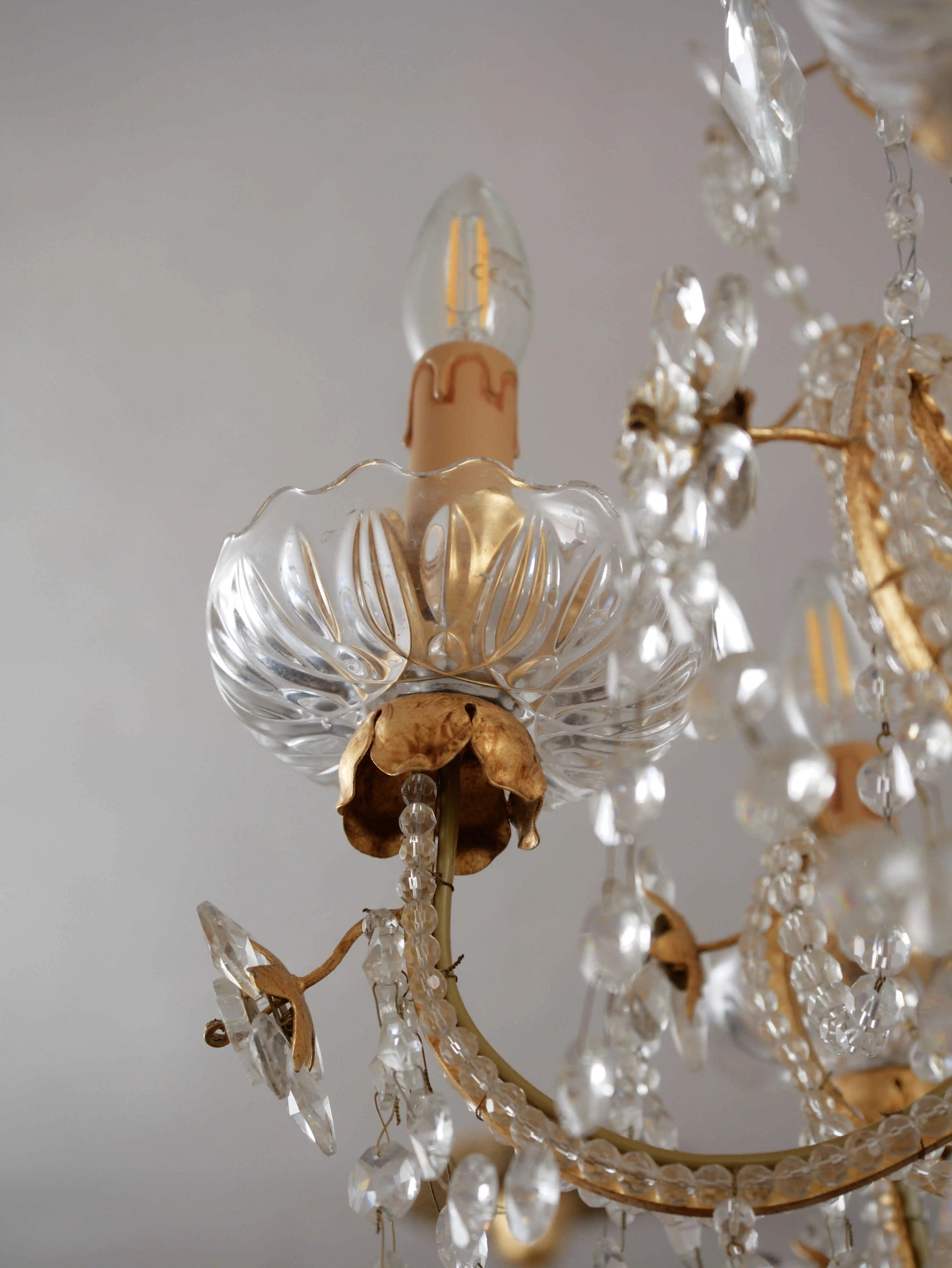 Luxusní italský křišťálový lustr Mechini Firenze 3 kusy