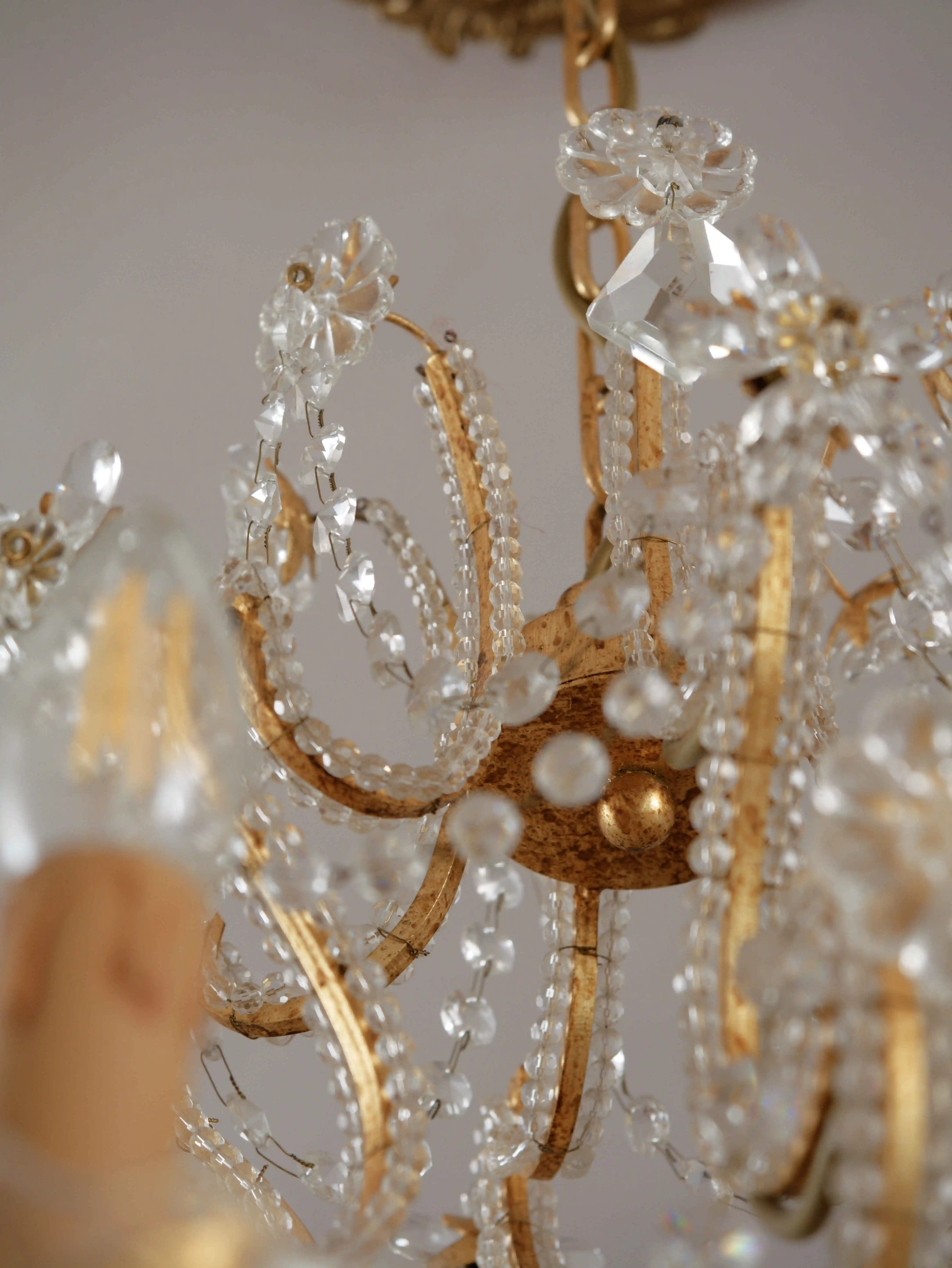 Luxusní italský křišťálový lustr Mechini Firenze 3 kusy