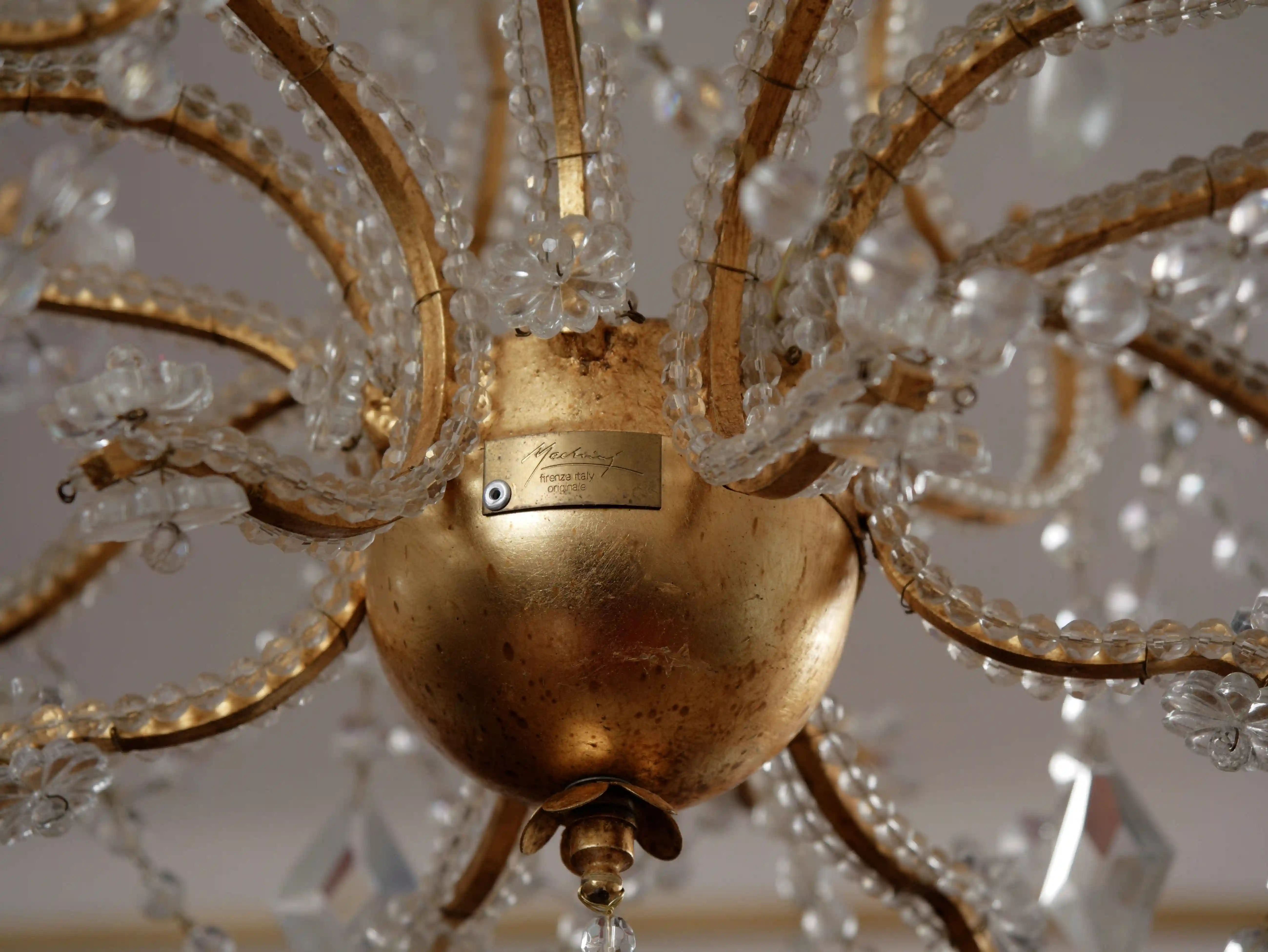 Luxusní italský křišťálový lustr Mechini Firenze 3 kusy