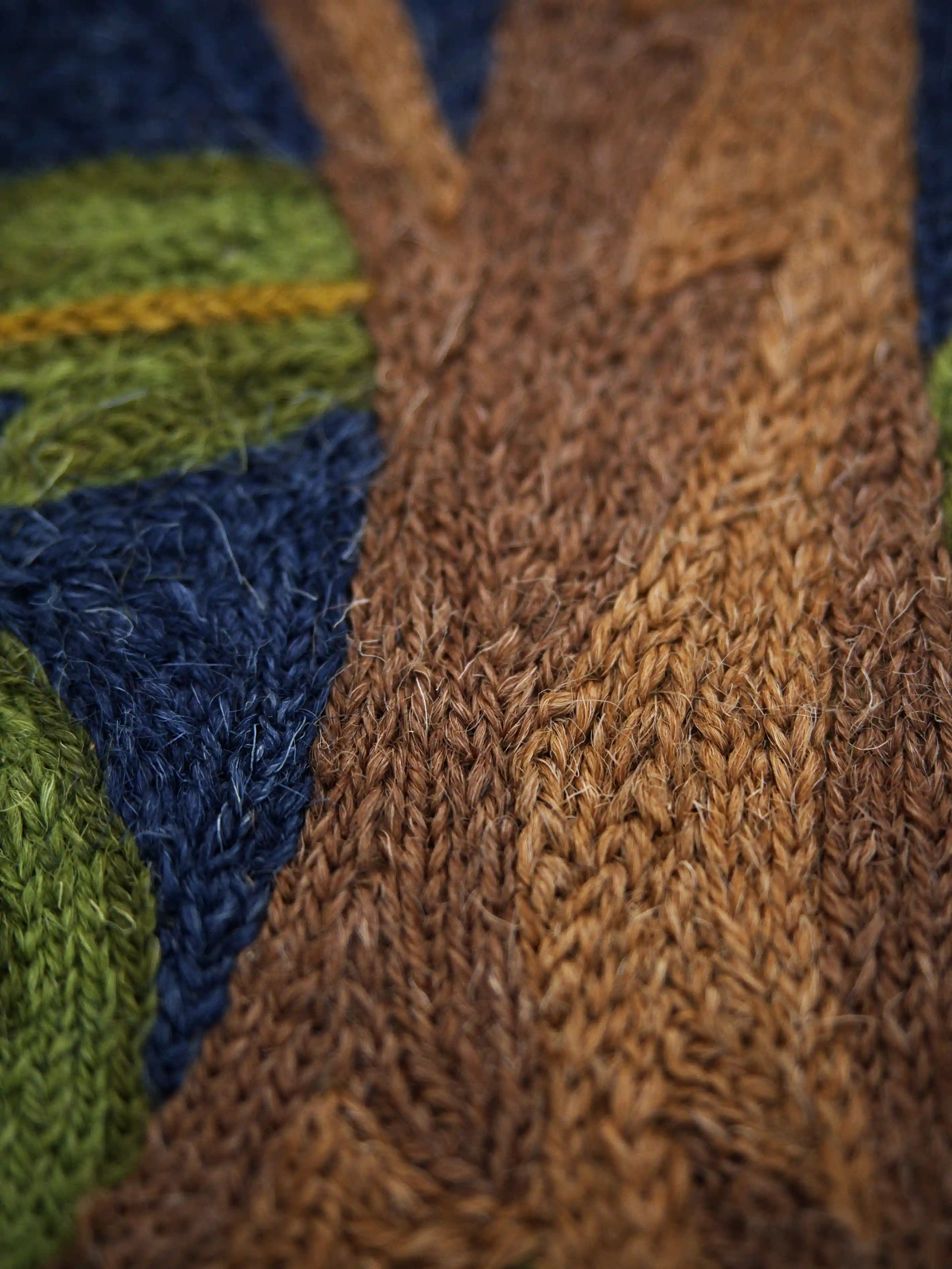 Ručně tkaný nástěnný koberec – tapiserie „Strom života s ptáky“