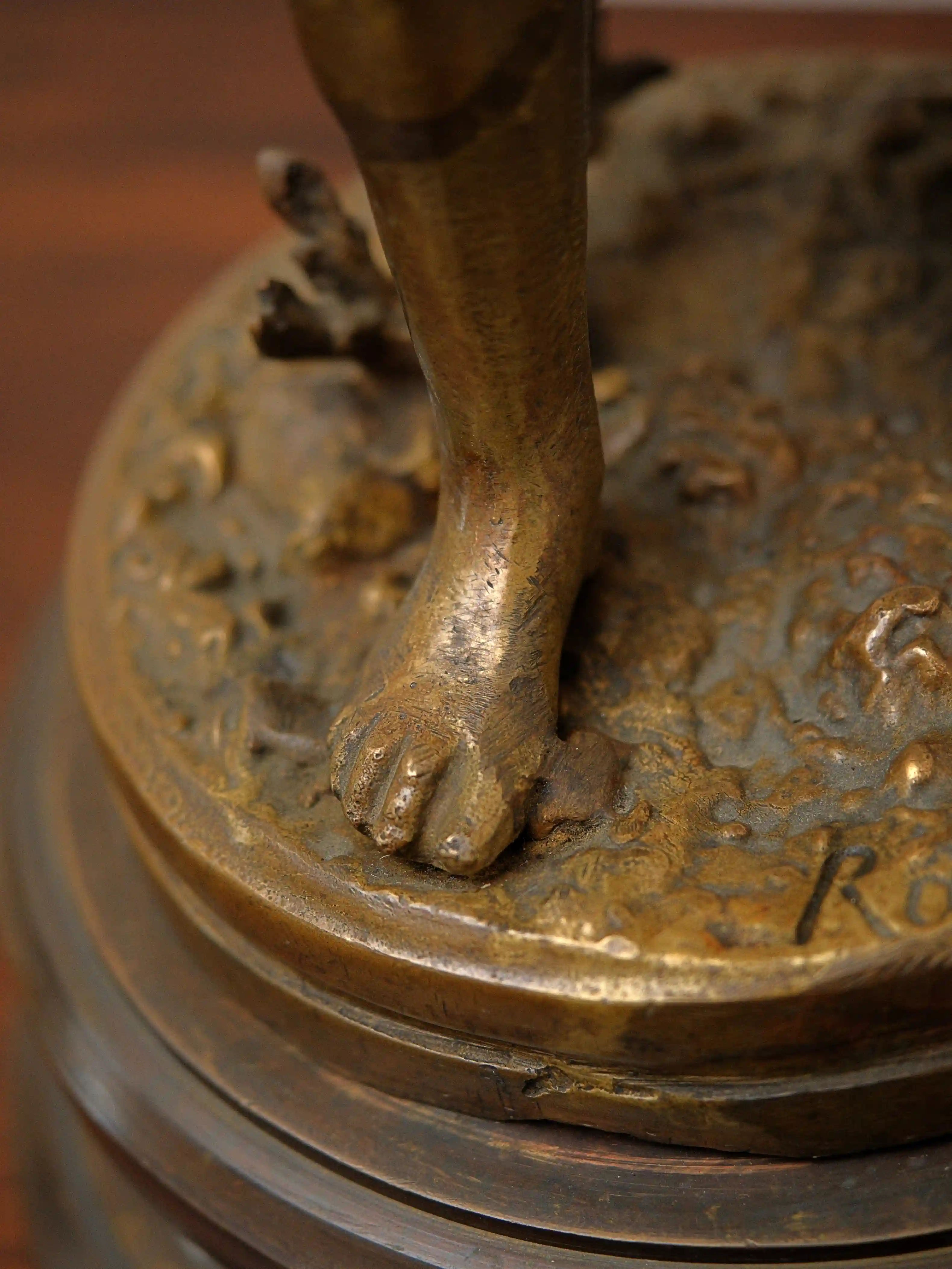 Bronzová socha mladé dívky, Ernest Rancoulet, Francie, konec 19. století