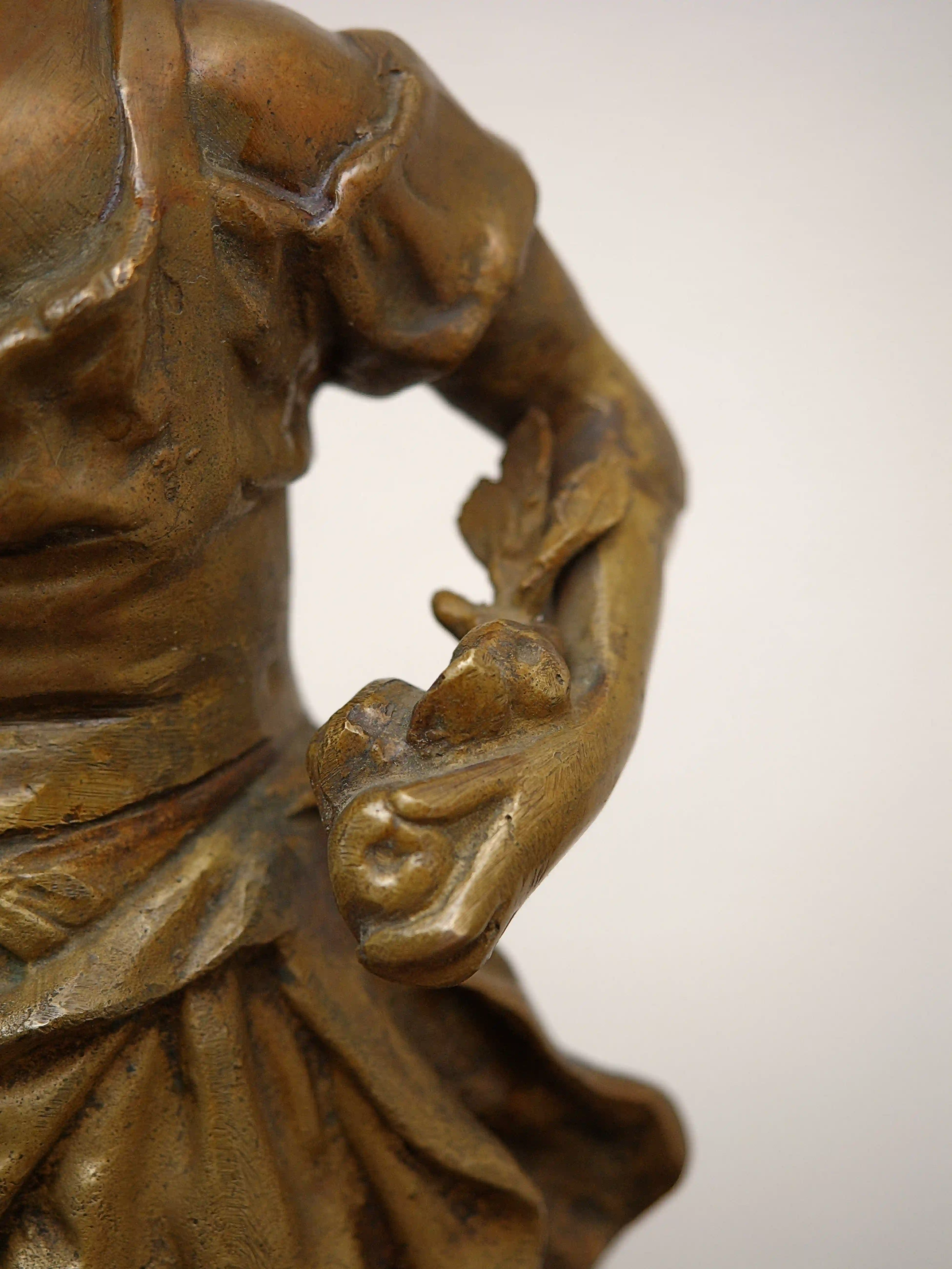 Bronzová socha mladé dívky, Ernest Rancoulet, Francie, konec 19. století