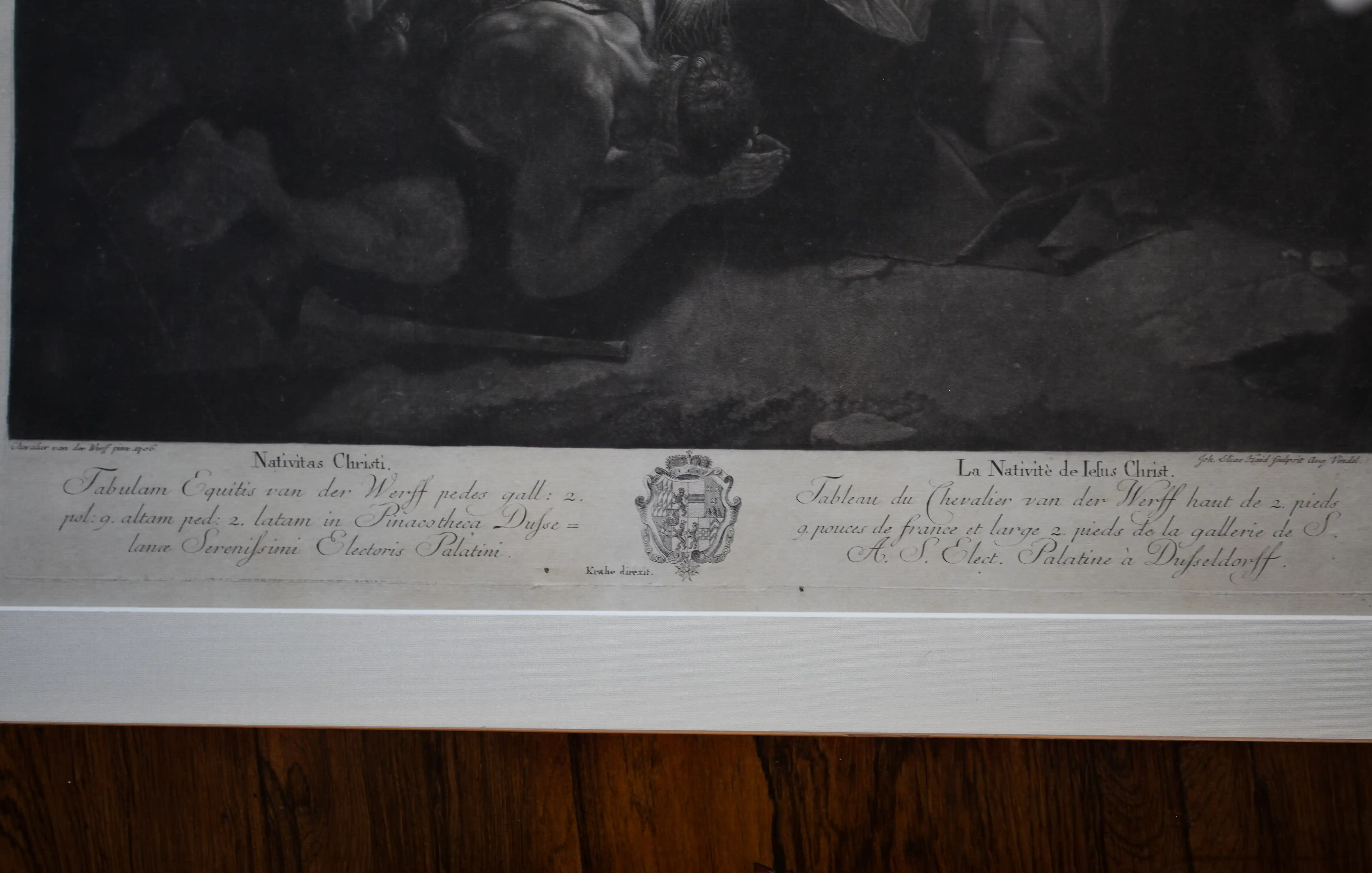 Johann Elias Haid podle Adriaena van der Werffa – Narození Krista, mezzotinta, kolem roku 1770