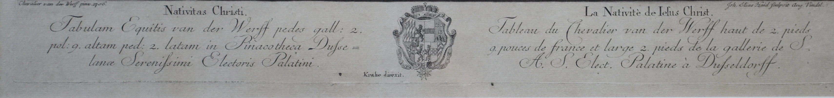Johann Elias Haid podle Adriaena van der Werffa – Narození Krista, mezzotinta, kolem roku 1770