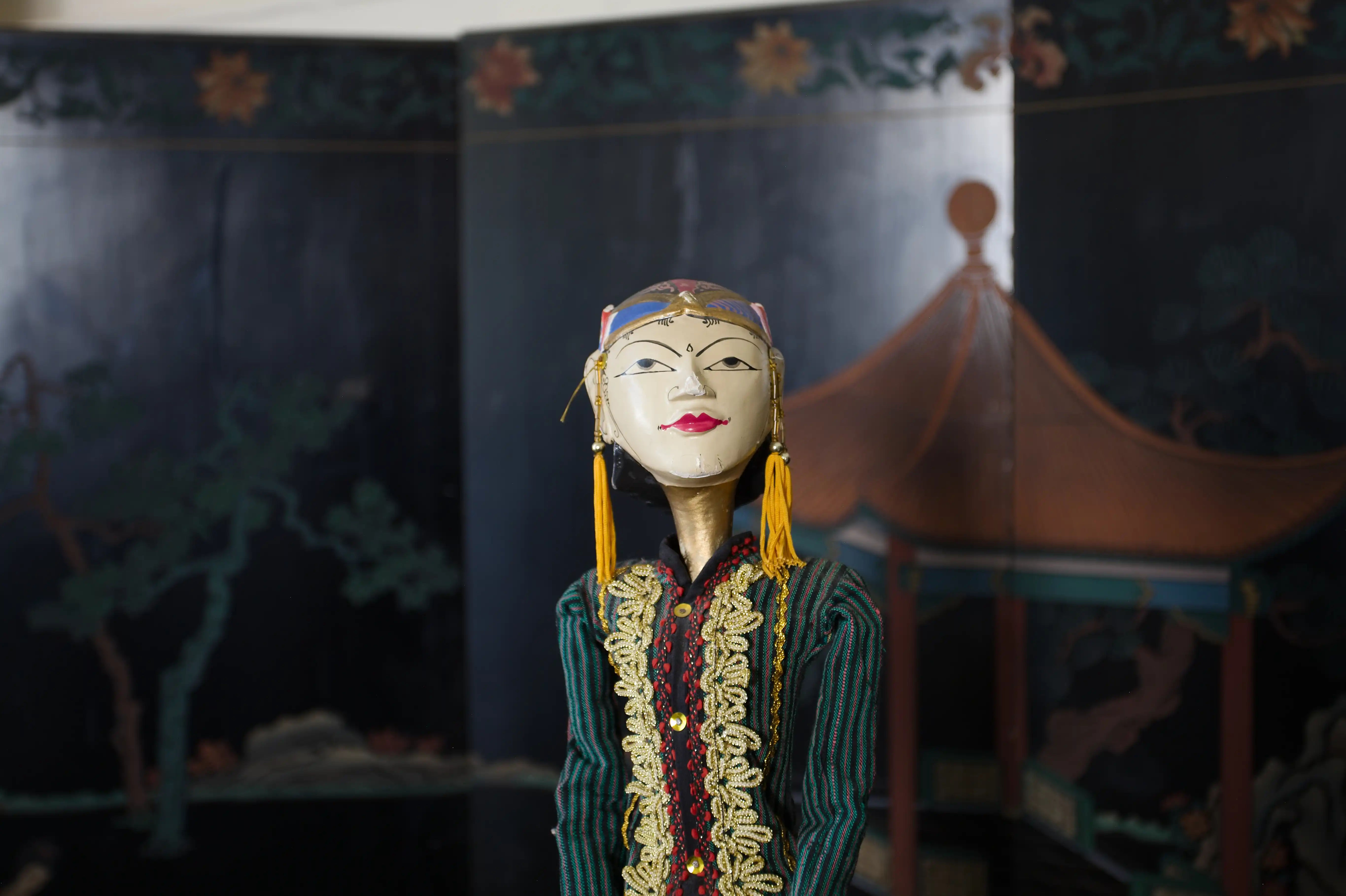 Pár tradičních indonéských loutek Wayang Golek