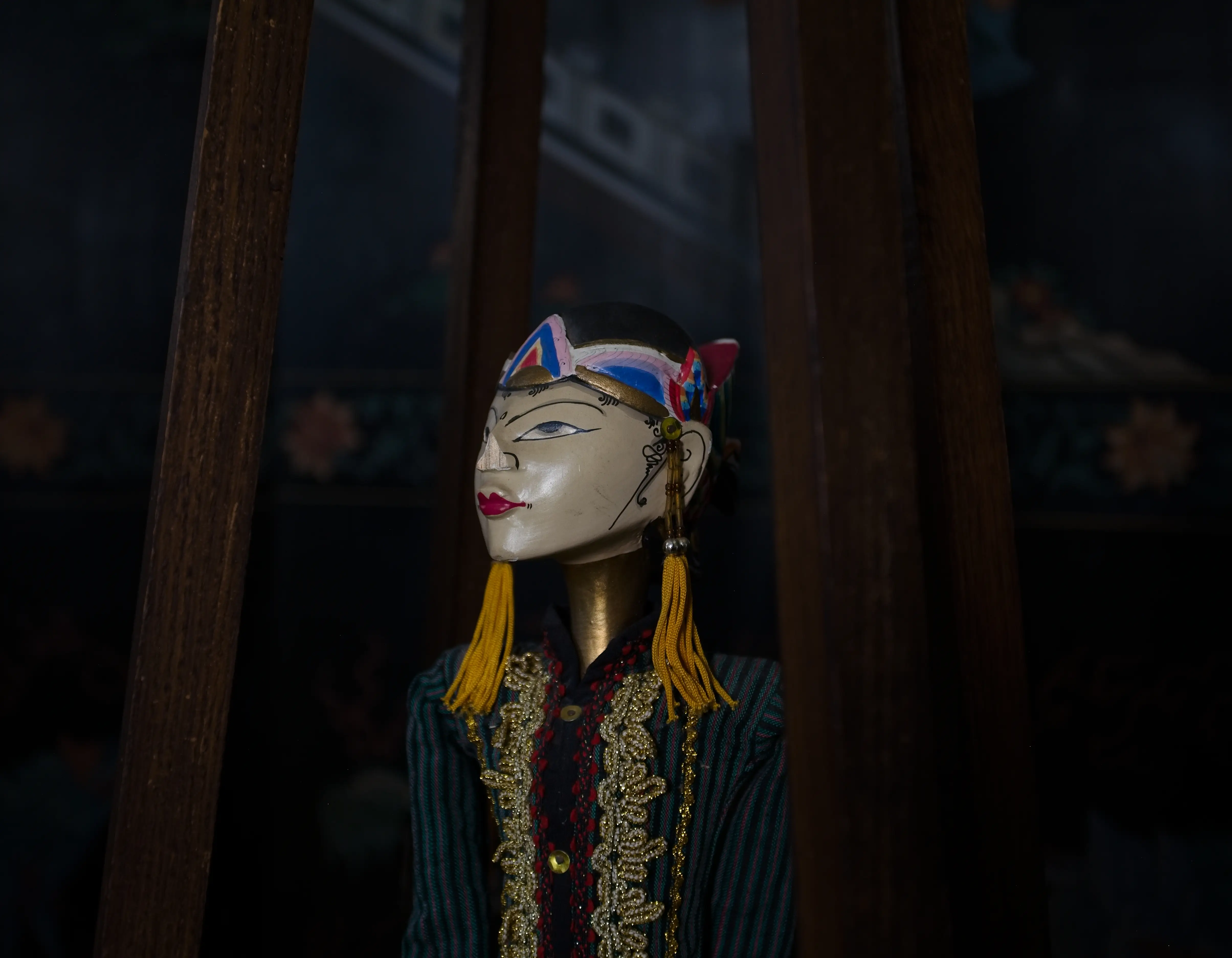 Pár tradičních indonéských loutek Wayang Golek