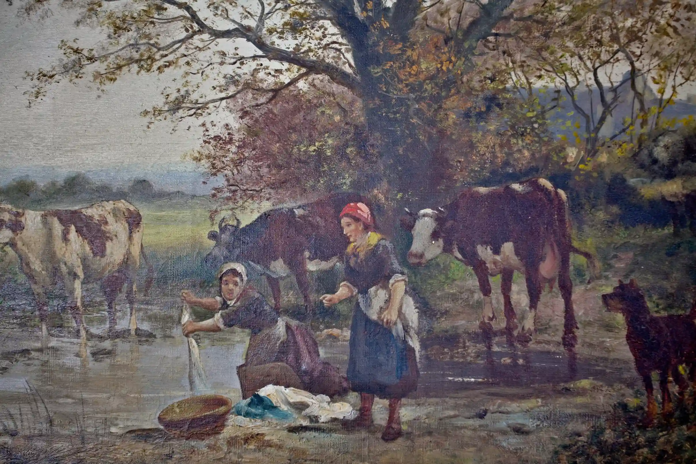 Perrier – Pradleny a krávy u řeky