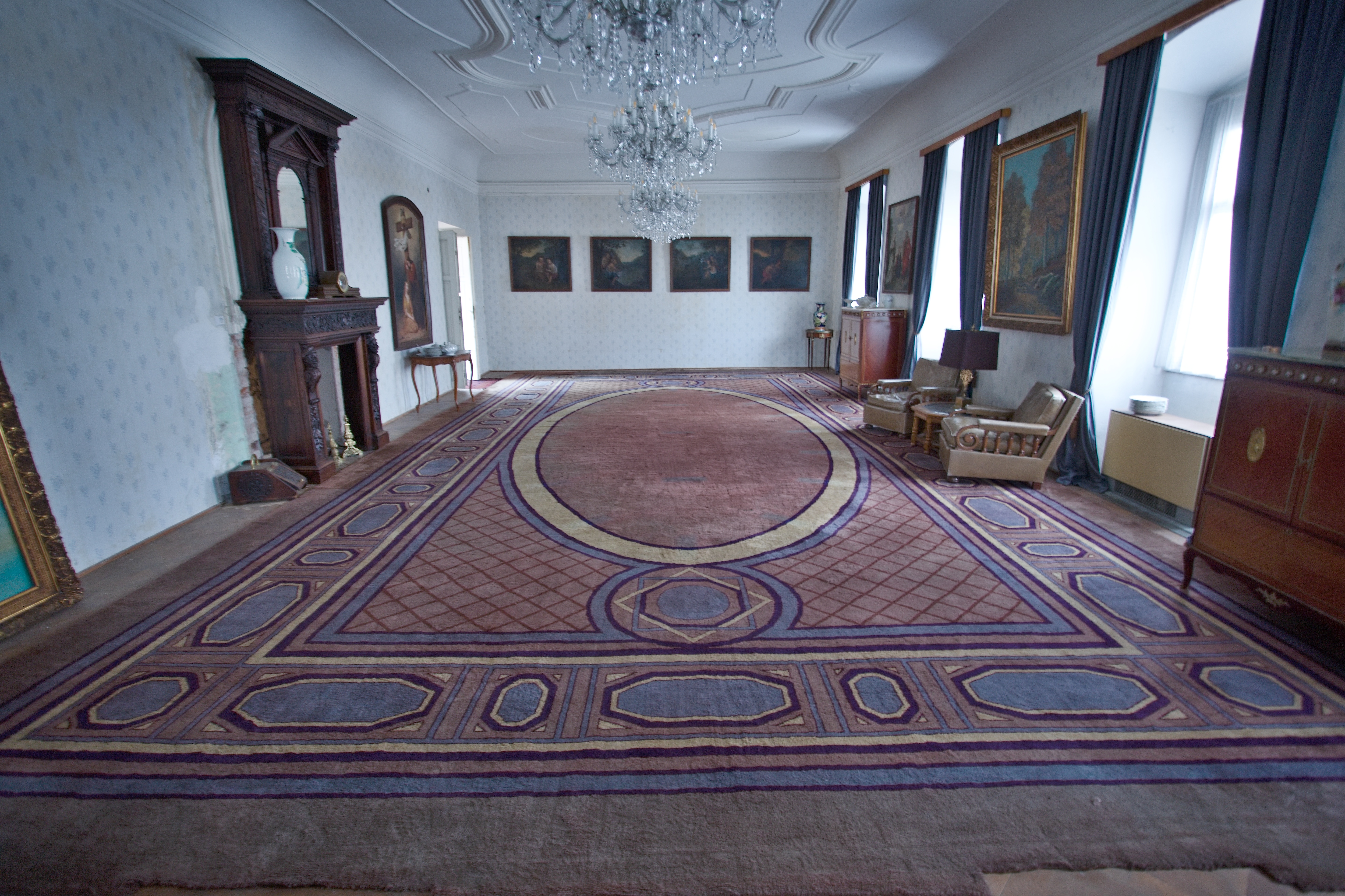 Palácový koberec z Aubussonu, Art Deco 11.3 X 6,21 metrů