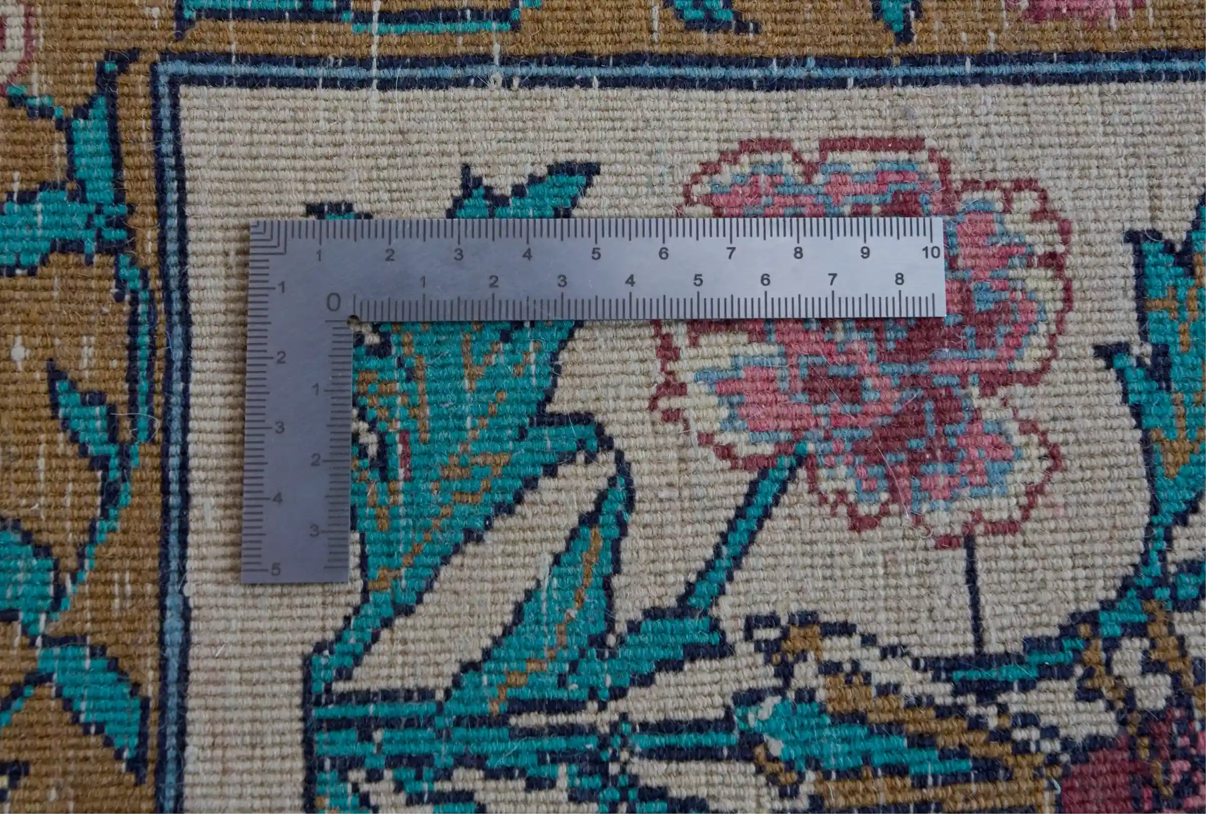 Perský lovecký koberec Tabriz – ručně vázaný, 281 × 185 cm
