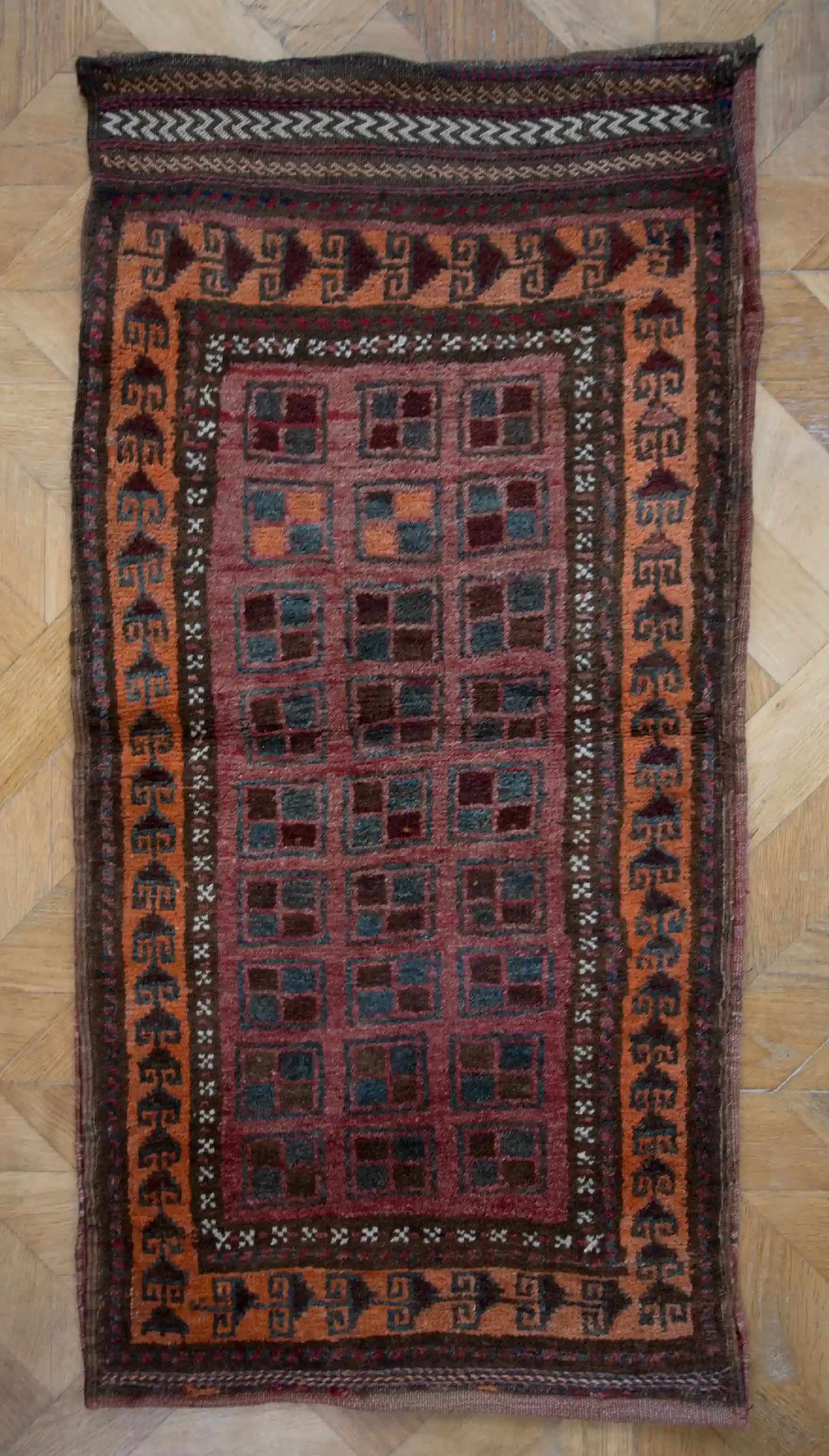 Afghánský čuval – ručně vázaná vaková textilie 115 X 58 cm