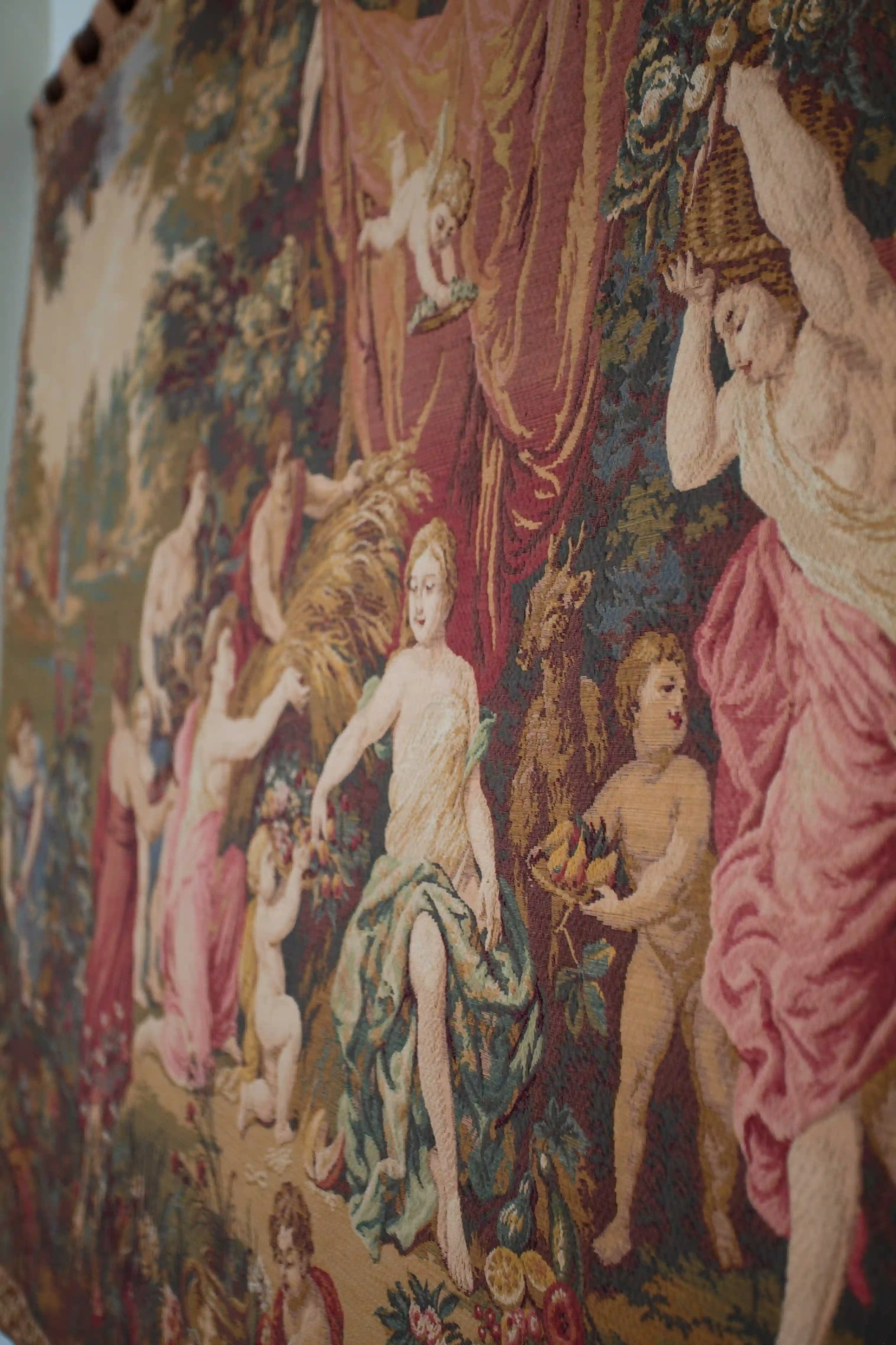 Barokní tapiserie / gobelín oslavující Demeter 140 X 200 cm