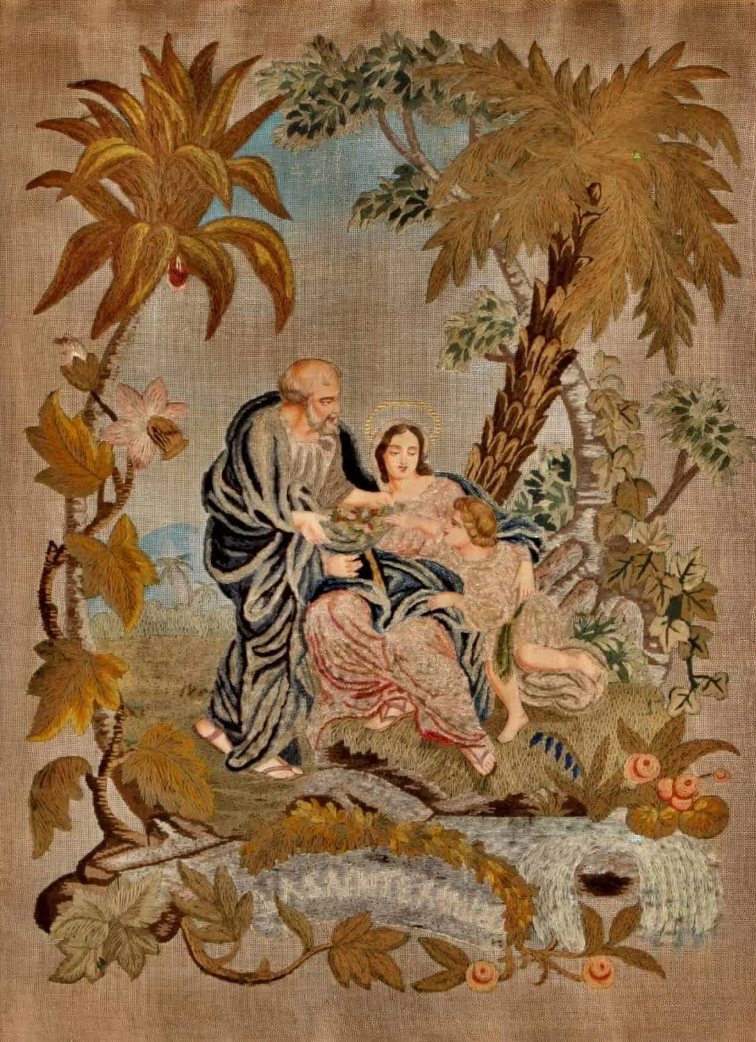 Ručně tkaný gobelín/tapiserie +/- 1820