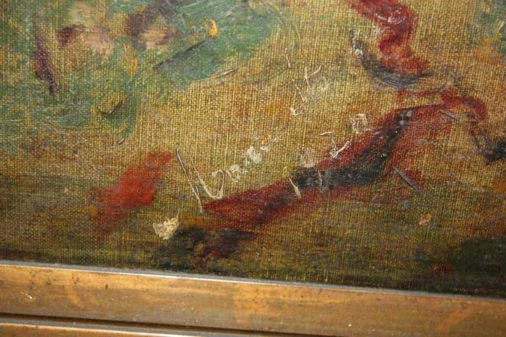 Obraz šlechtice, signováno, 182 x 146cm, rám dřevo