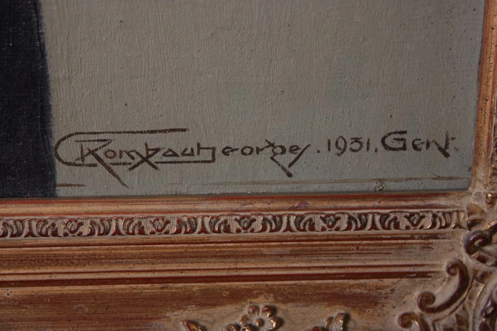 Portrét dámy. Olej na plátně. Georges Rombaut 1931