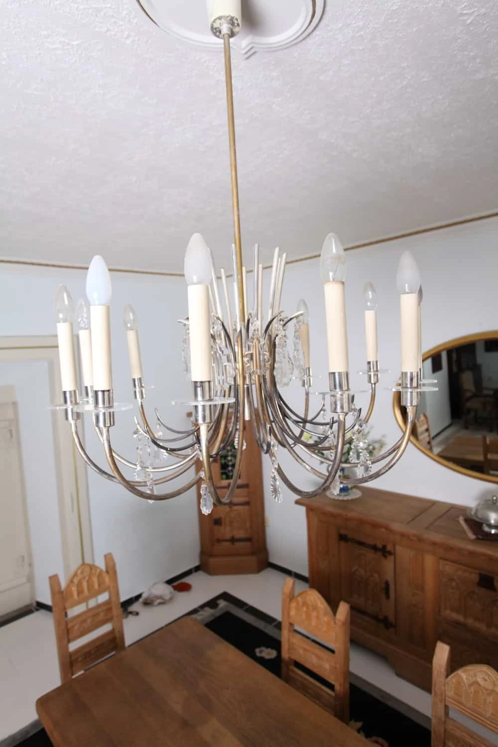 Párové lustry s kříšťálovými ověsy