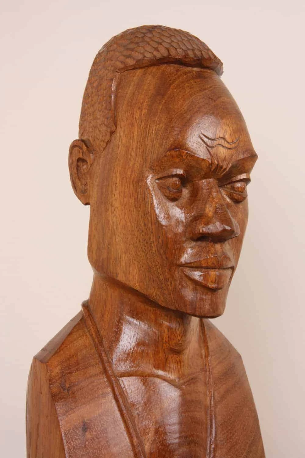 Dřevěná africká Busta muže