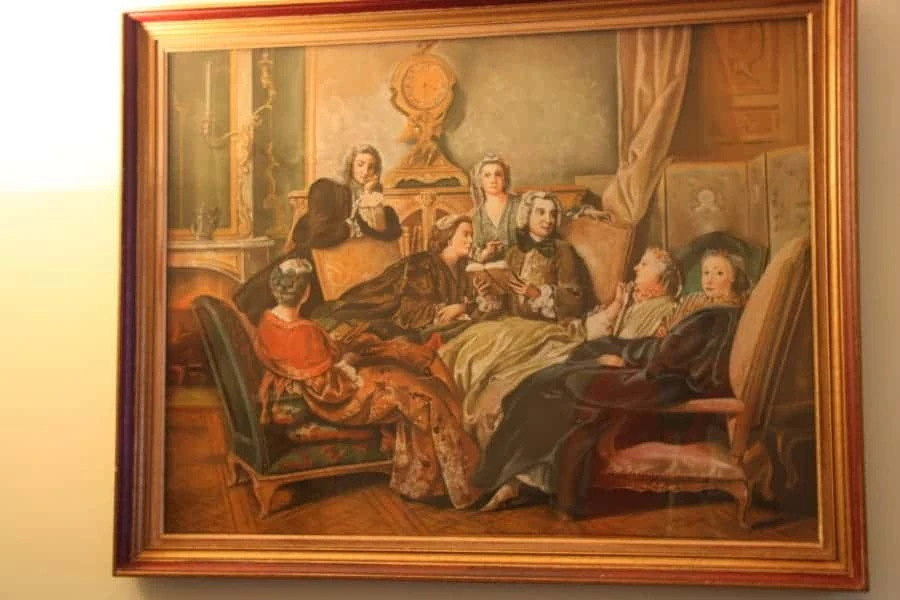 Zámecký interiér sign. P. Matthijs 1954