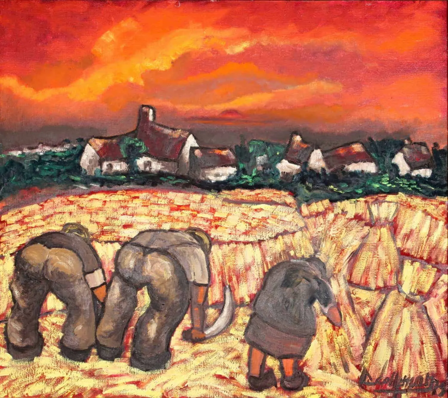 „Vlámská sklizeň“ Signováno. Olej