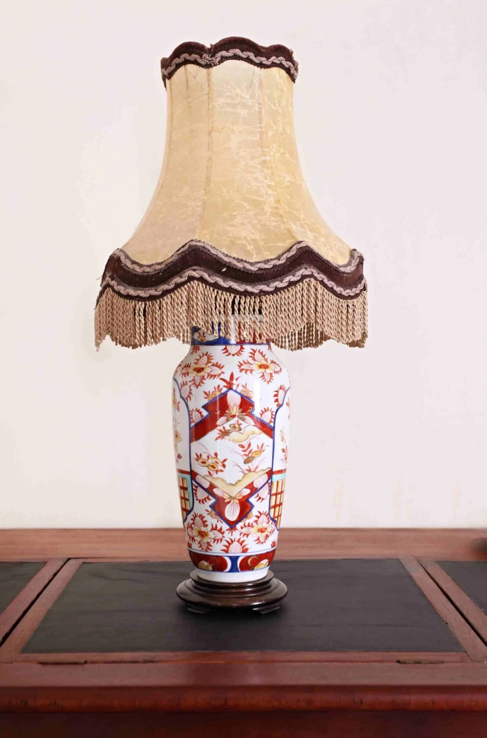 Porcelánová lampička Limoges s krásným stínidlem