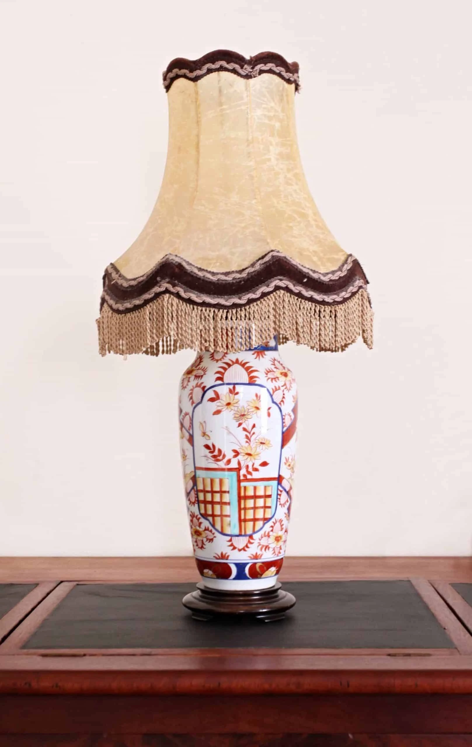 Porcelánová lampička Limoges s krásným stínidlem