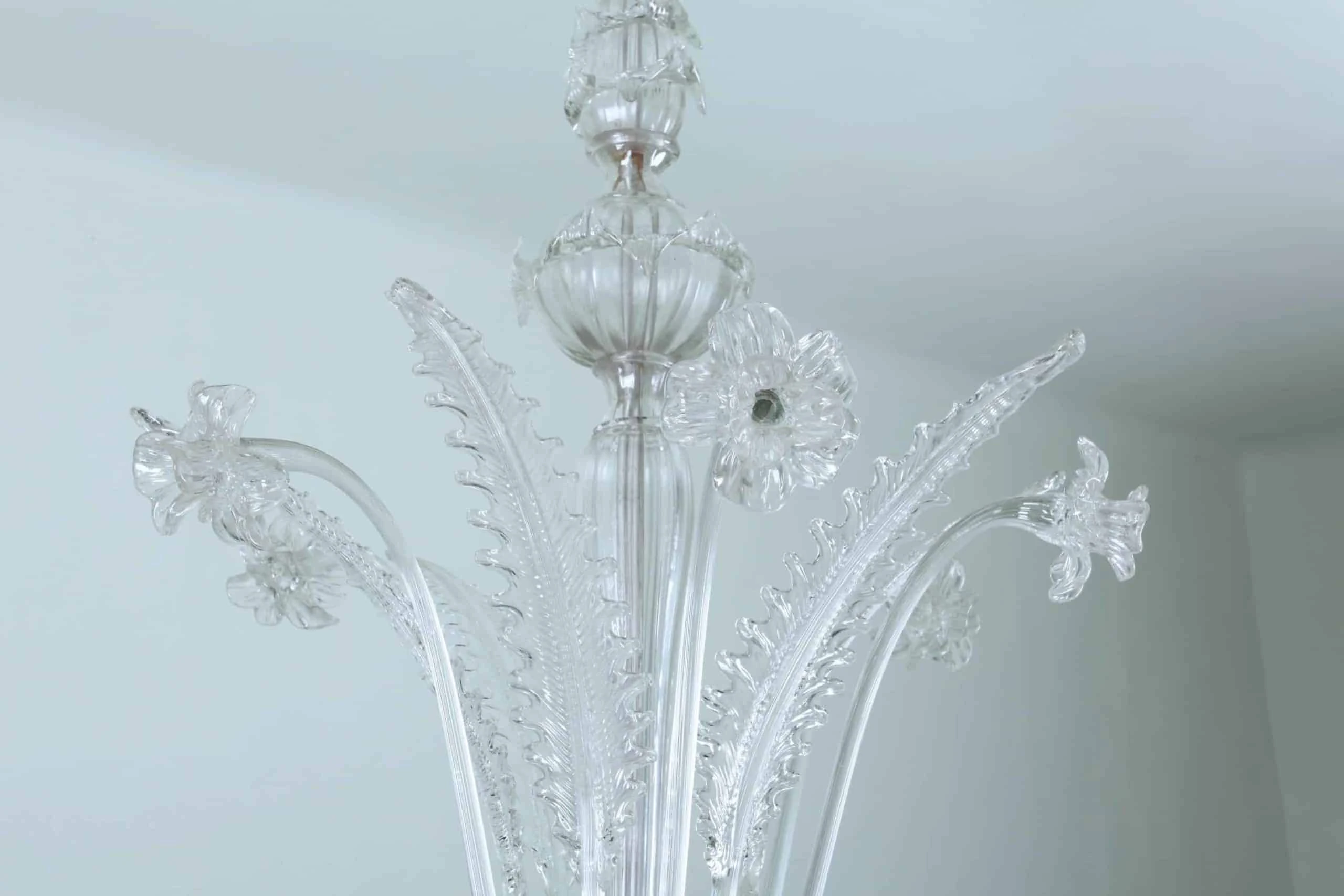 Šestiramenný benátský lustr – Murano
