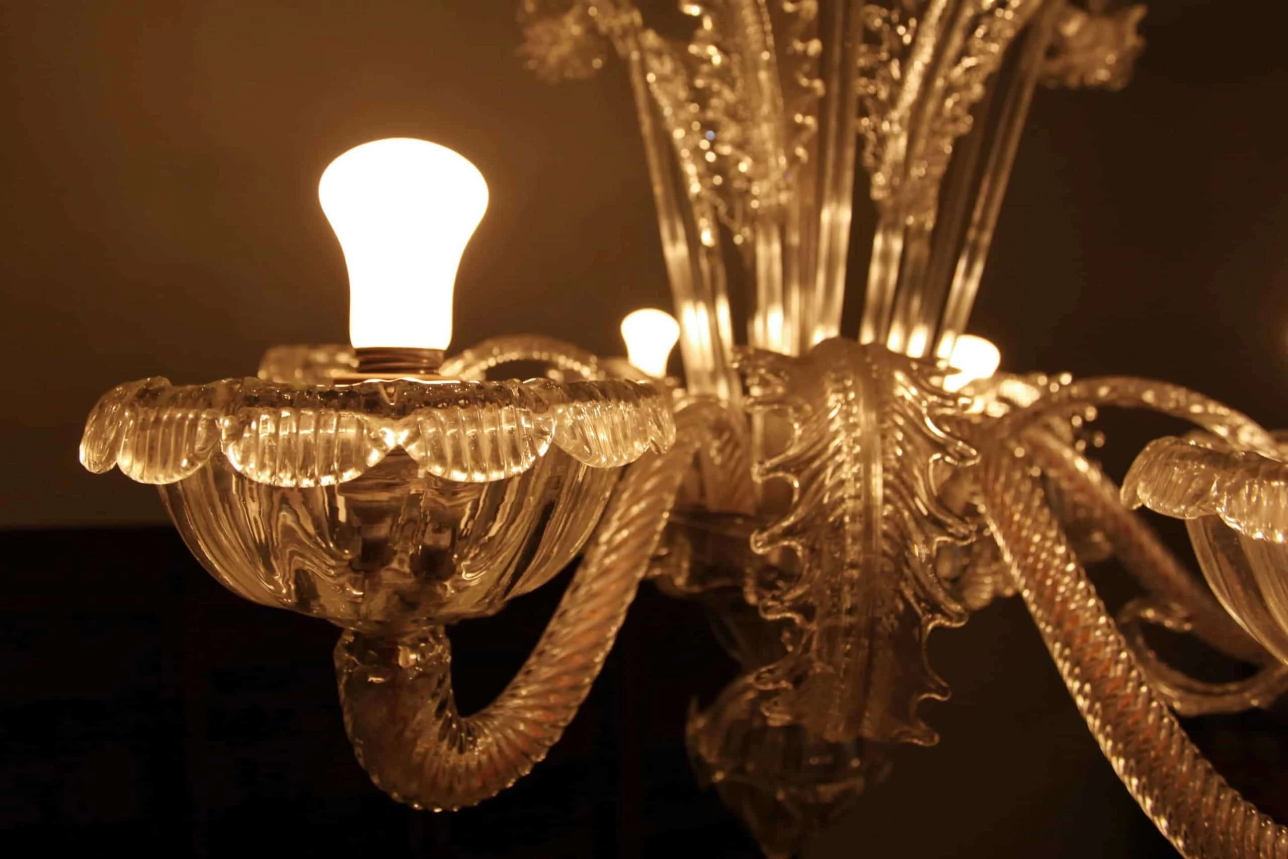 Šestiramenný benátský lustr – Murano