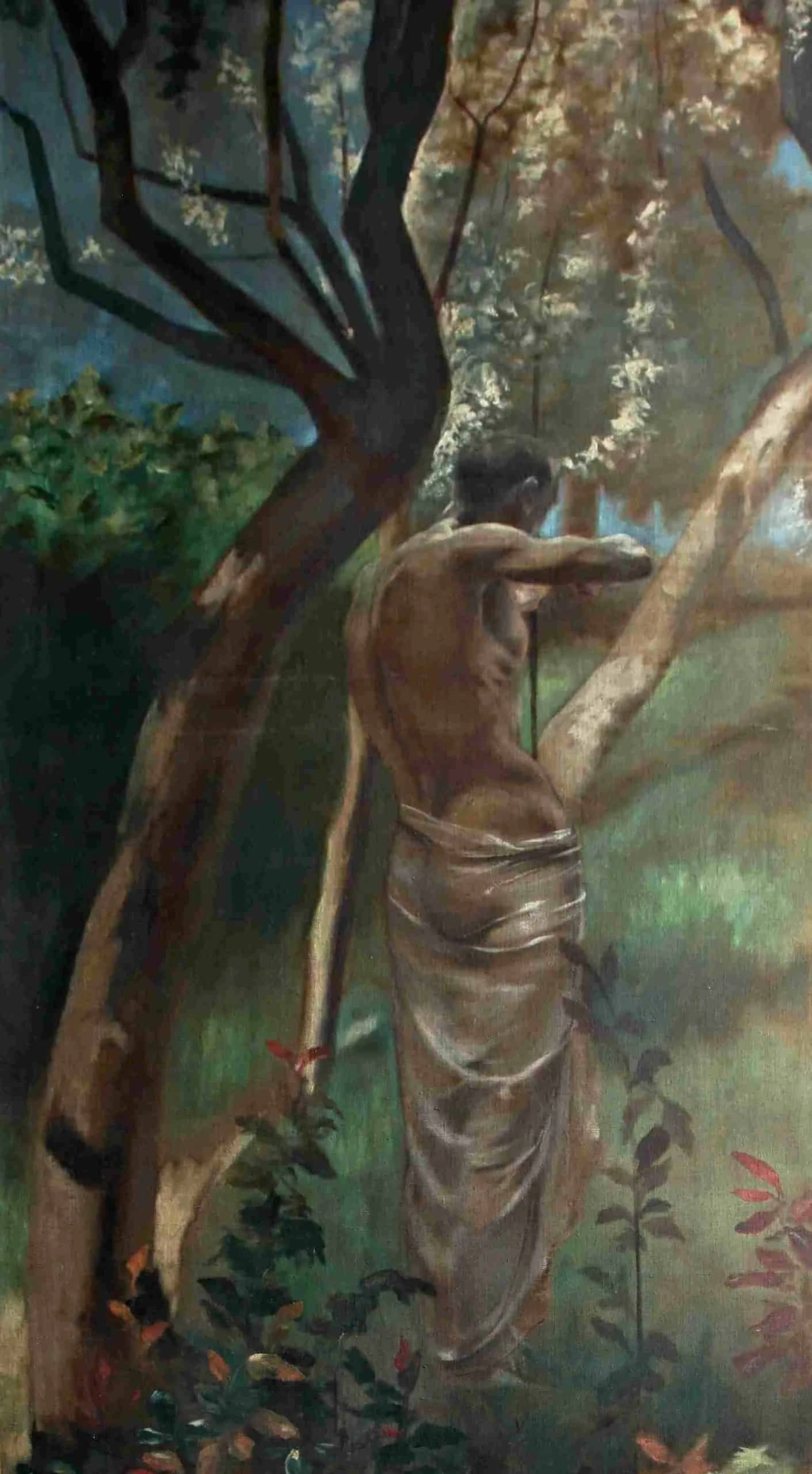 Čtveřice impozantních zámeckých obrazů 250x88cm
