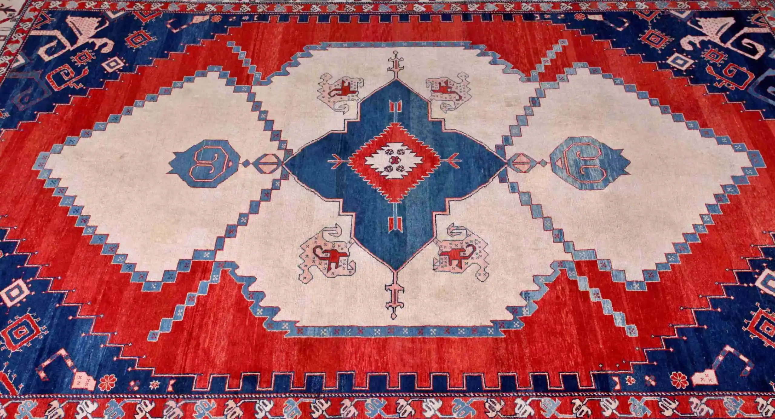 Ručně vázaný zakavkazký koberec Kazak 450 x 303 cm