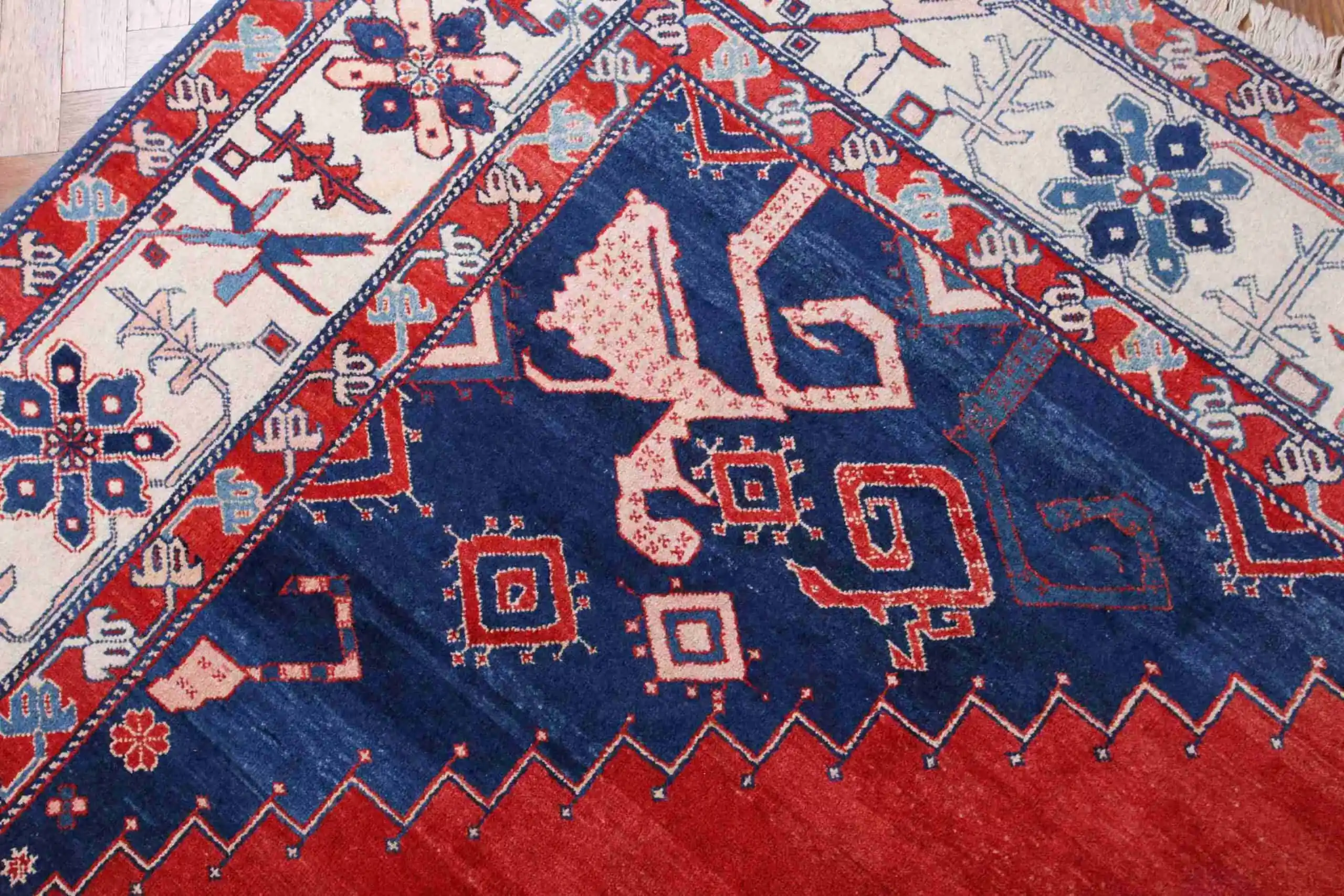 Ručně vázaný zakavkazký koberec Kazak 450 x 303 cm