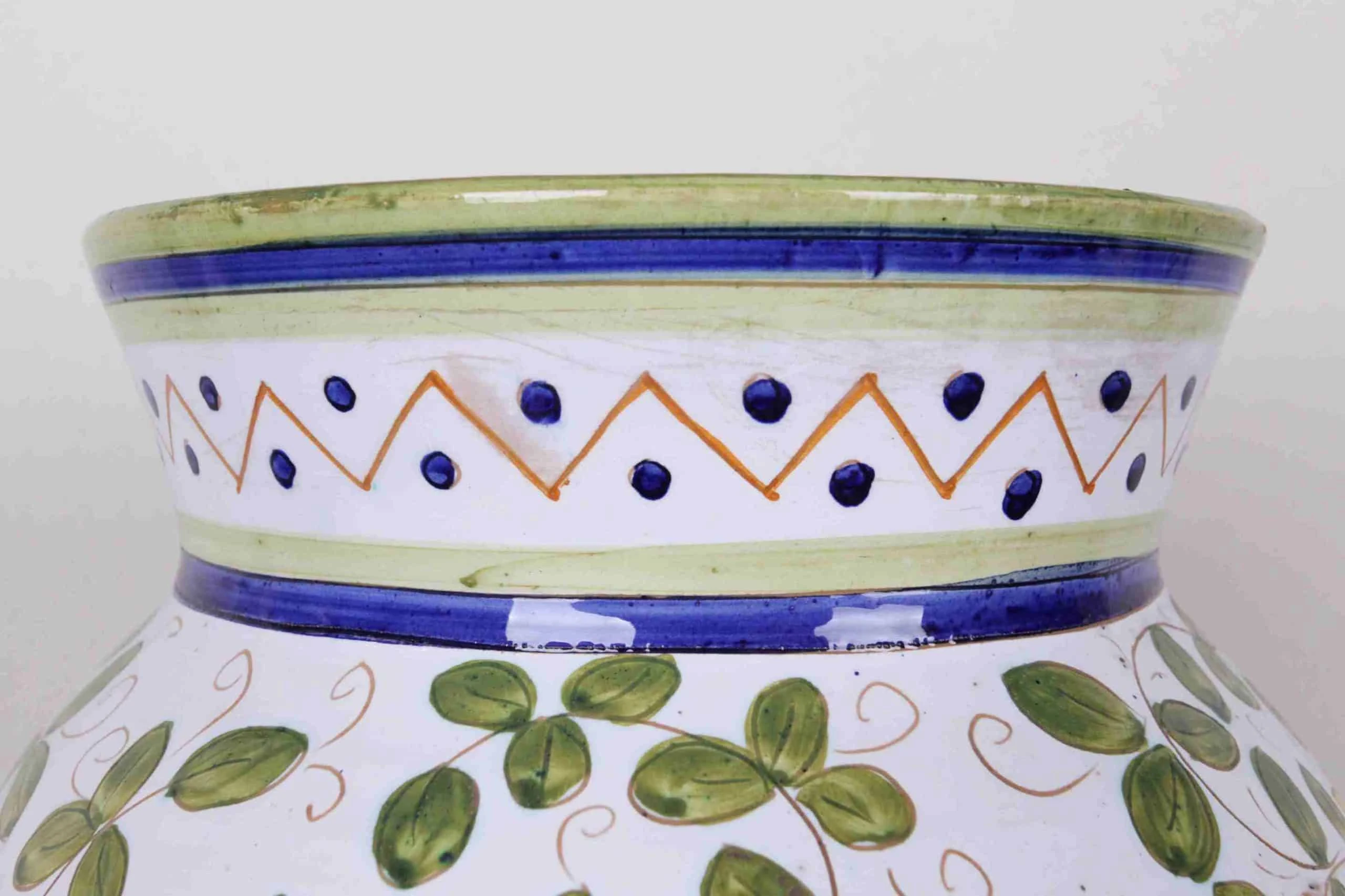 Velká váza Deruta. Značená. Ruční malba. Výška 50 cm