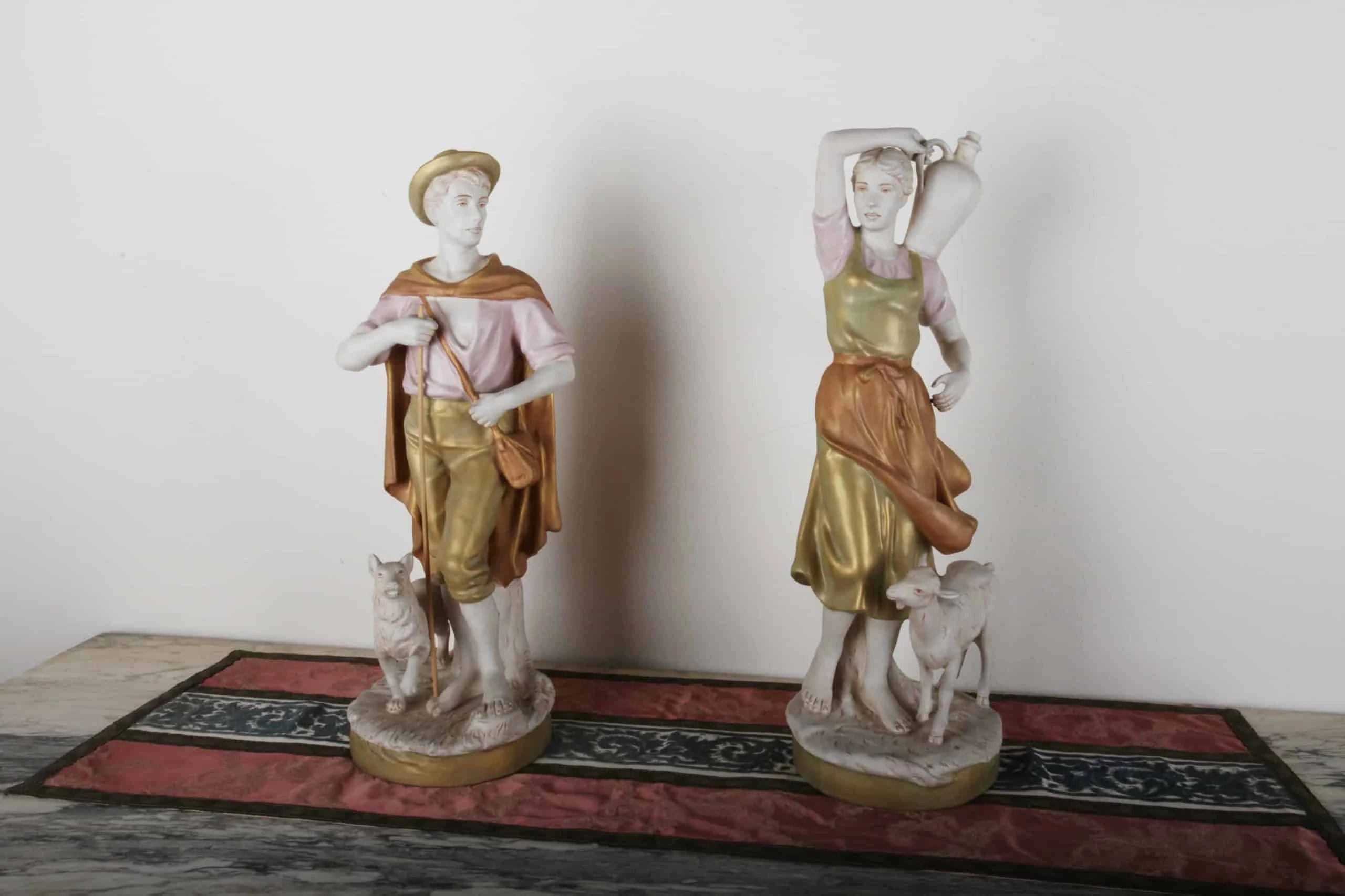 Párové sochy Royal Dux výška 58 cm