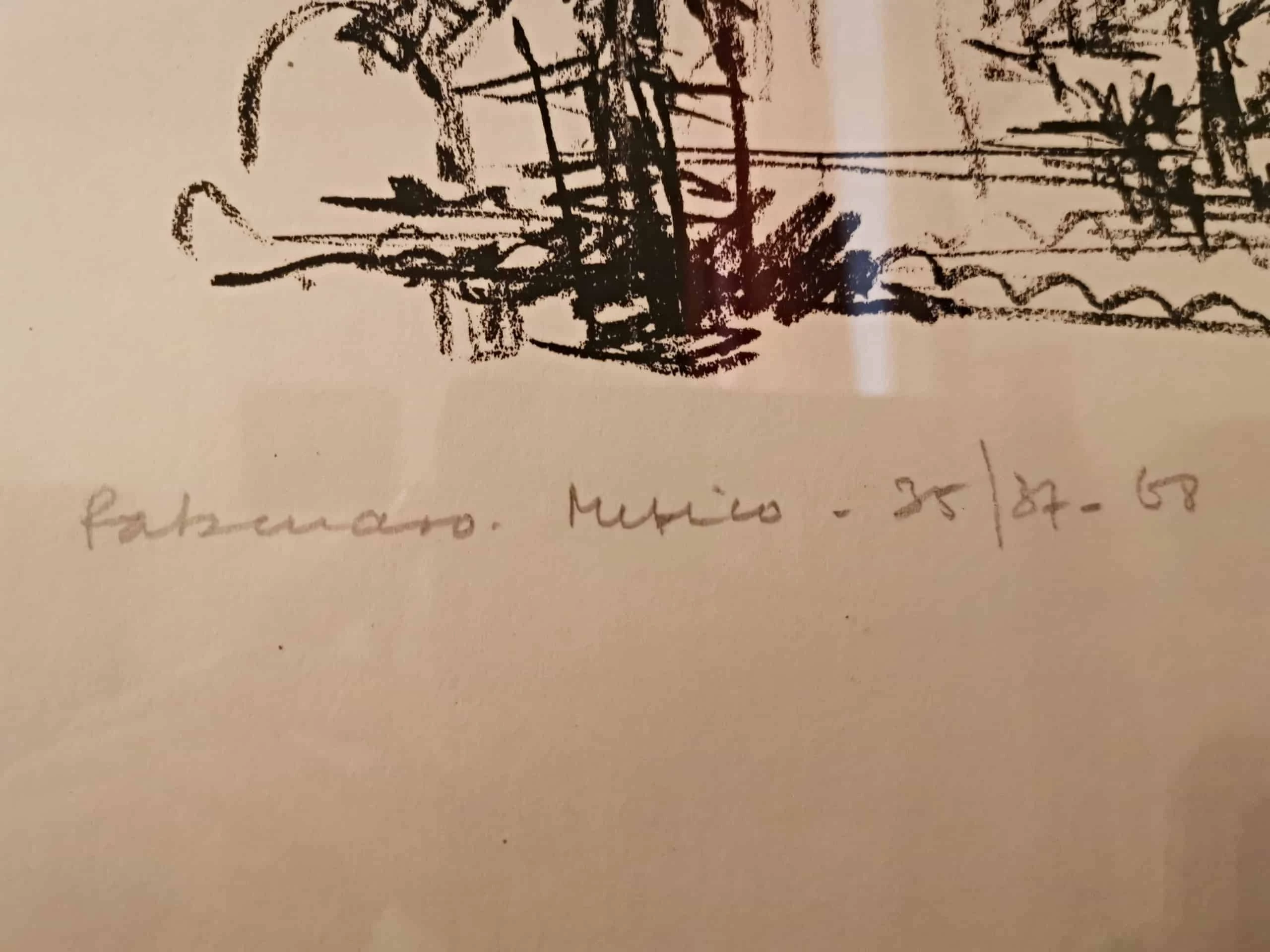 Kresba uhlem. Mexiko