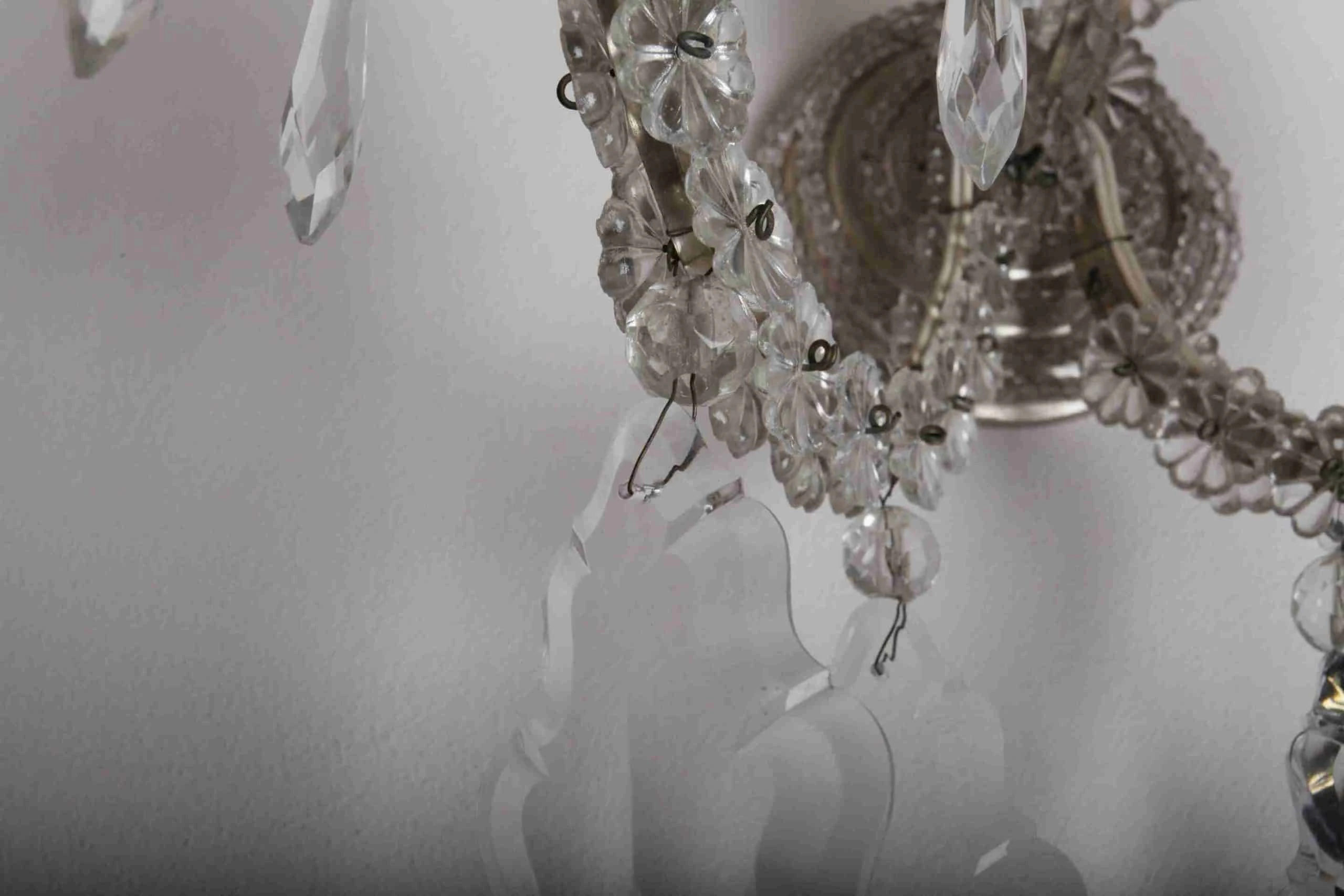 Párové douramenné nastěnné lampy. Křišťál