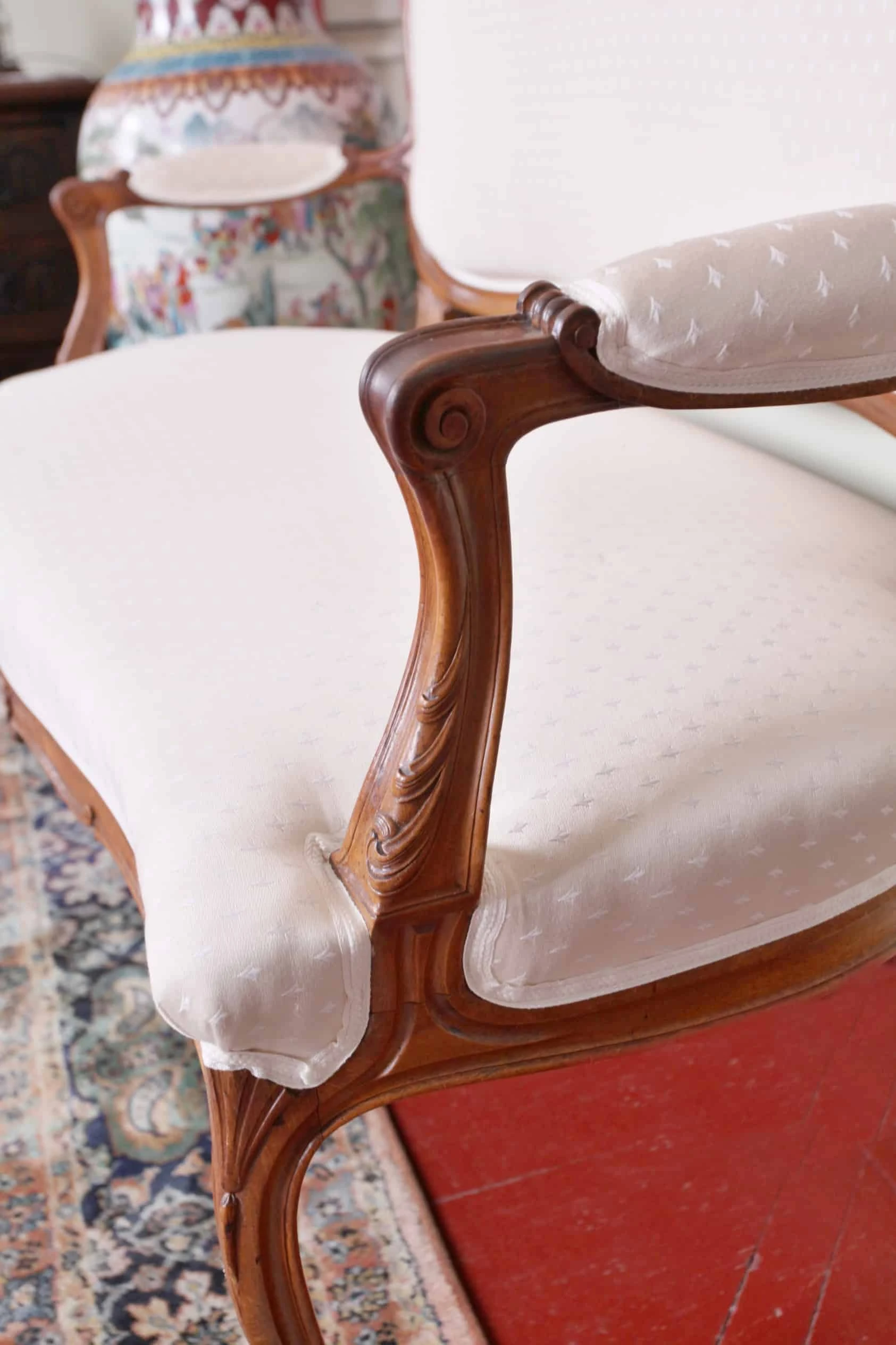 Rokoková sofa Ludvík XV. Dub