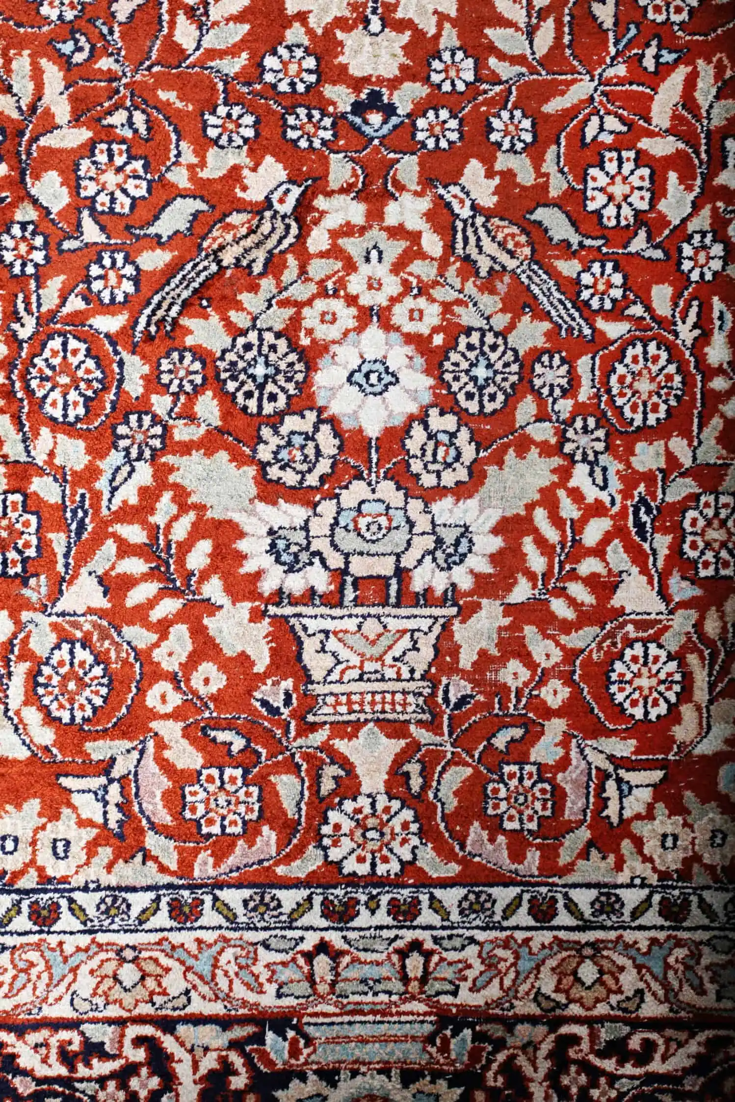Hedvábný koberec z Kašmíru 293 X 181 cm