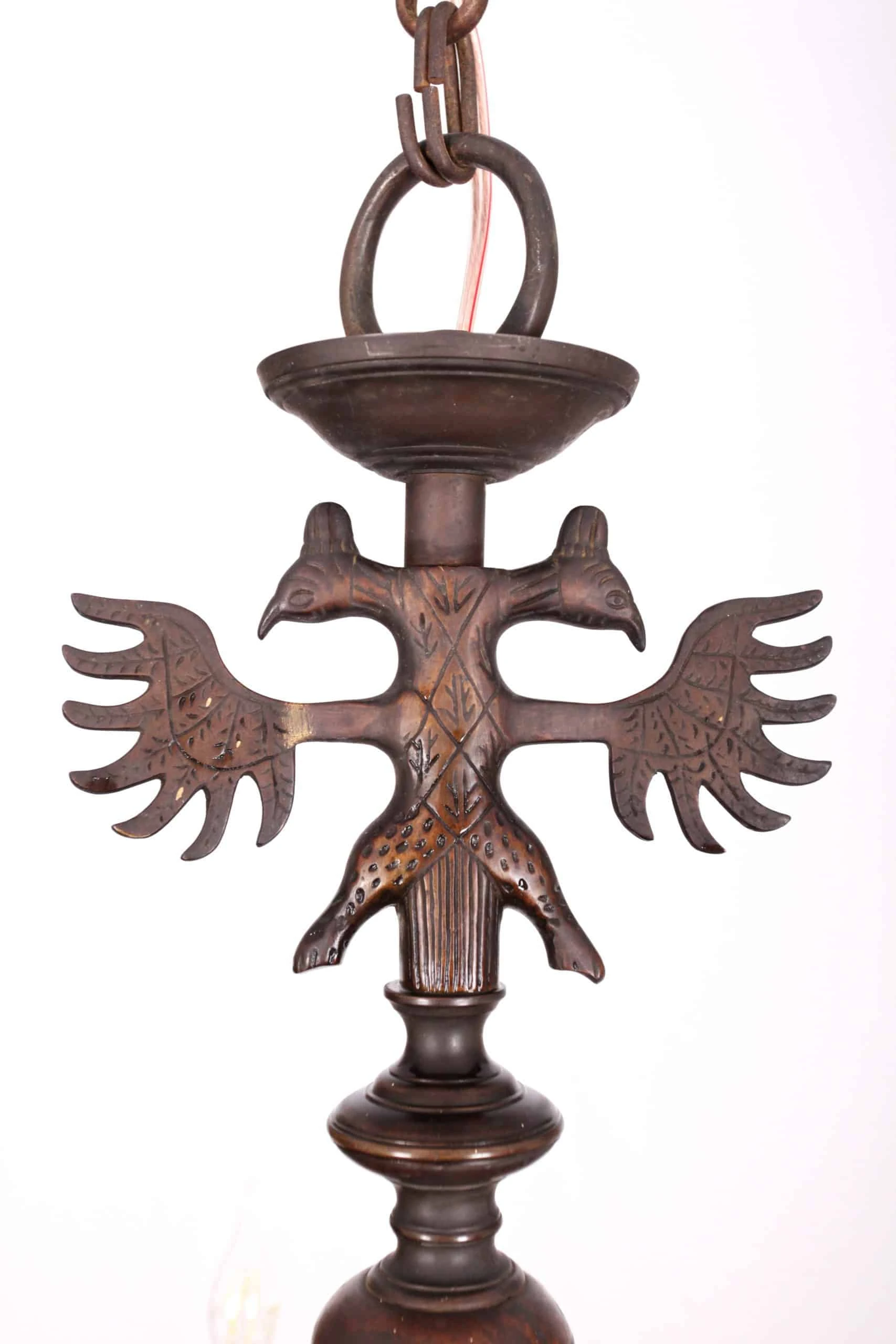 Starožitný holandský lustr. Bronz. Šestiramenný