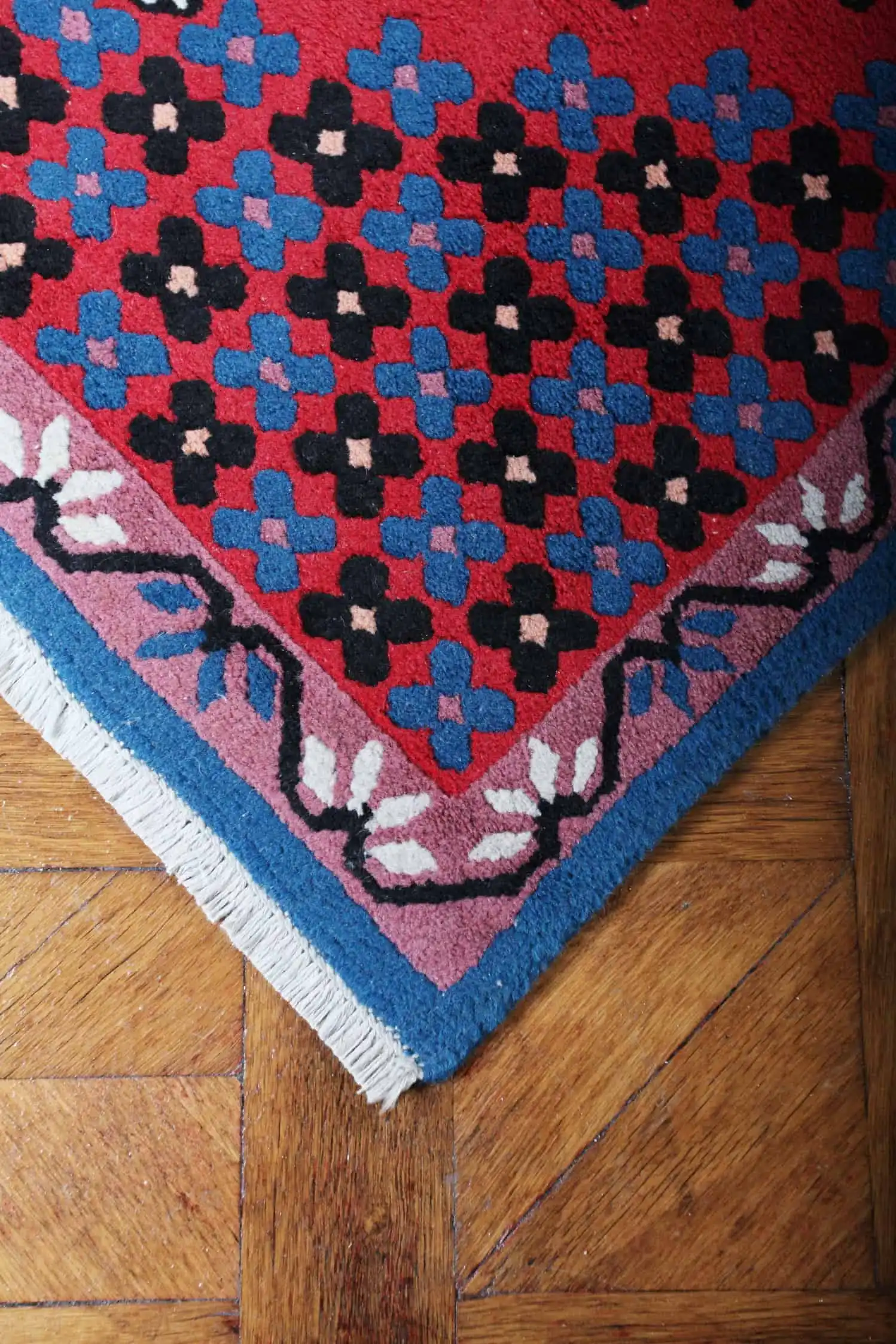 Tuniský koberec s geometrickým vzorem 155 X 81 cm