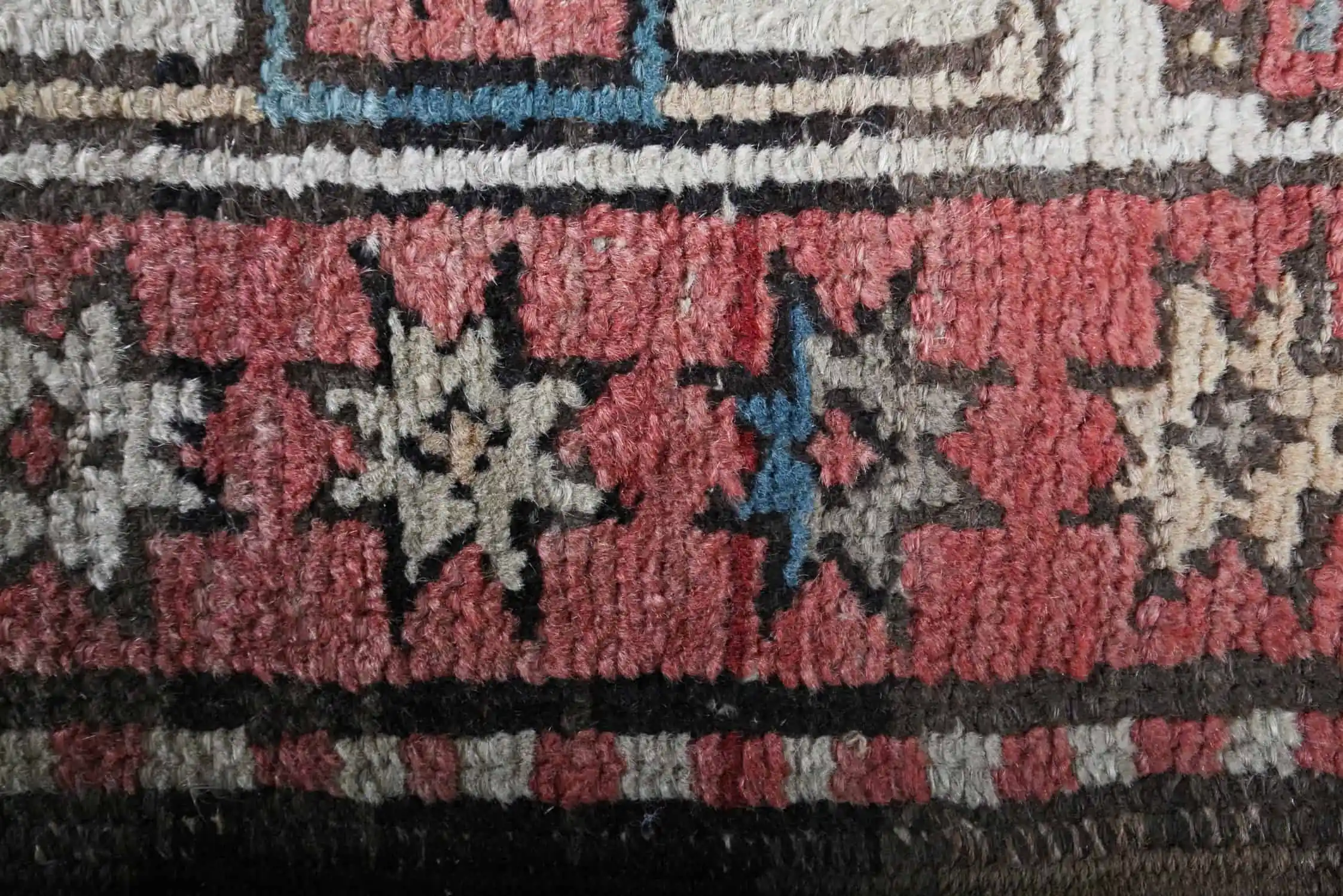 Starožitný kavkazský běhoun Kazak 346 X 102 cm