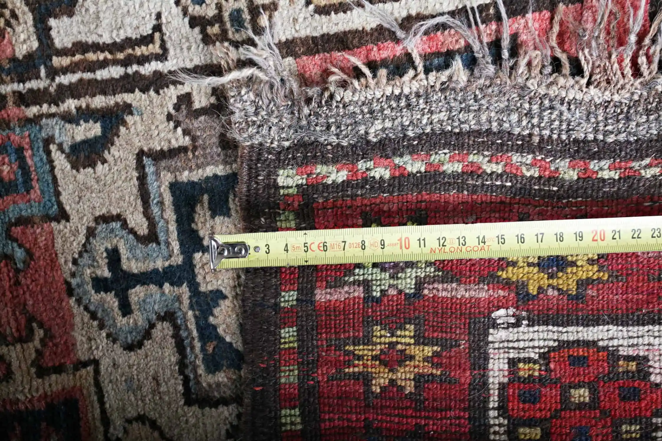 Starožitný kavkazský běhoun Kazak 346 X 102 cm