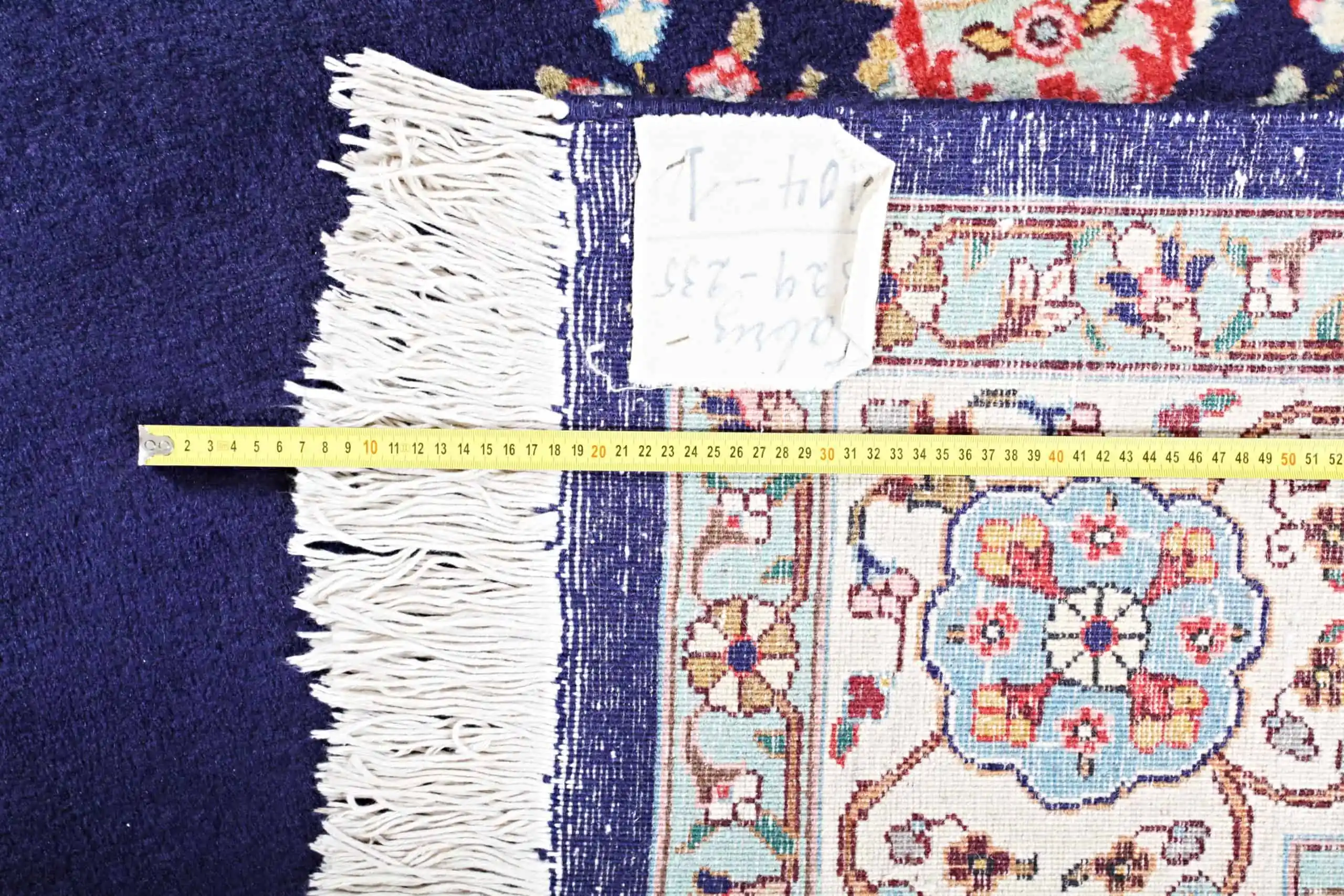 Velký modrý koberec Kerman 351 X 231 cm